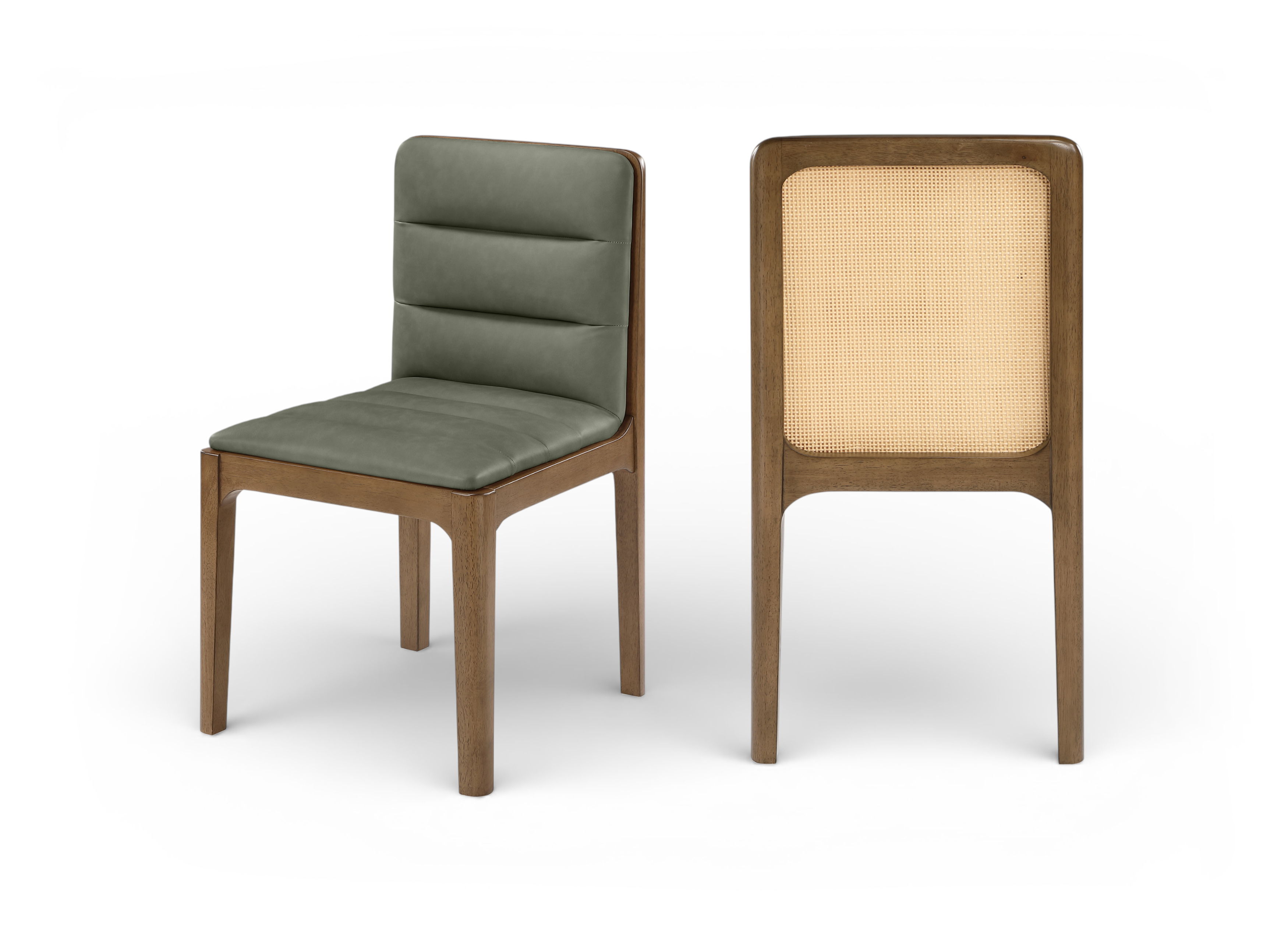 Ellis - Vegan Leather Upholstered Dining Chair (Set of 2) - Green