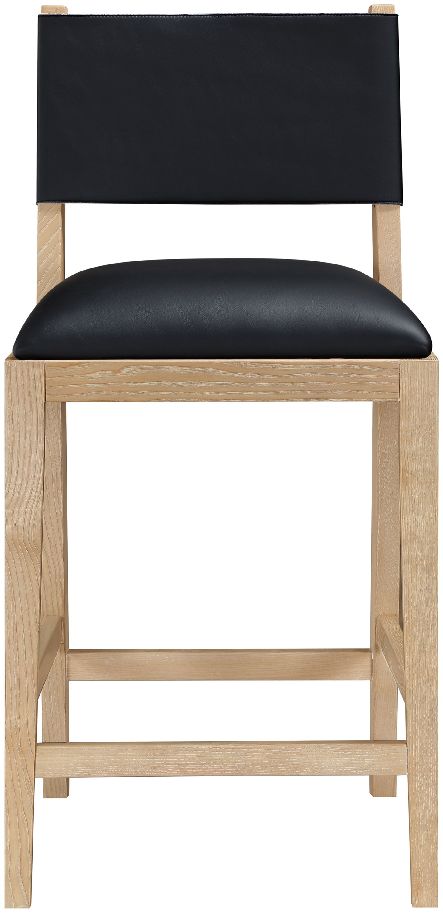 Avon - Vegan Leather Counter Stool - Black