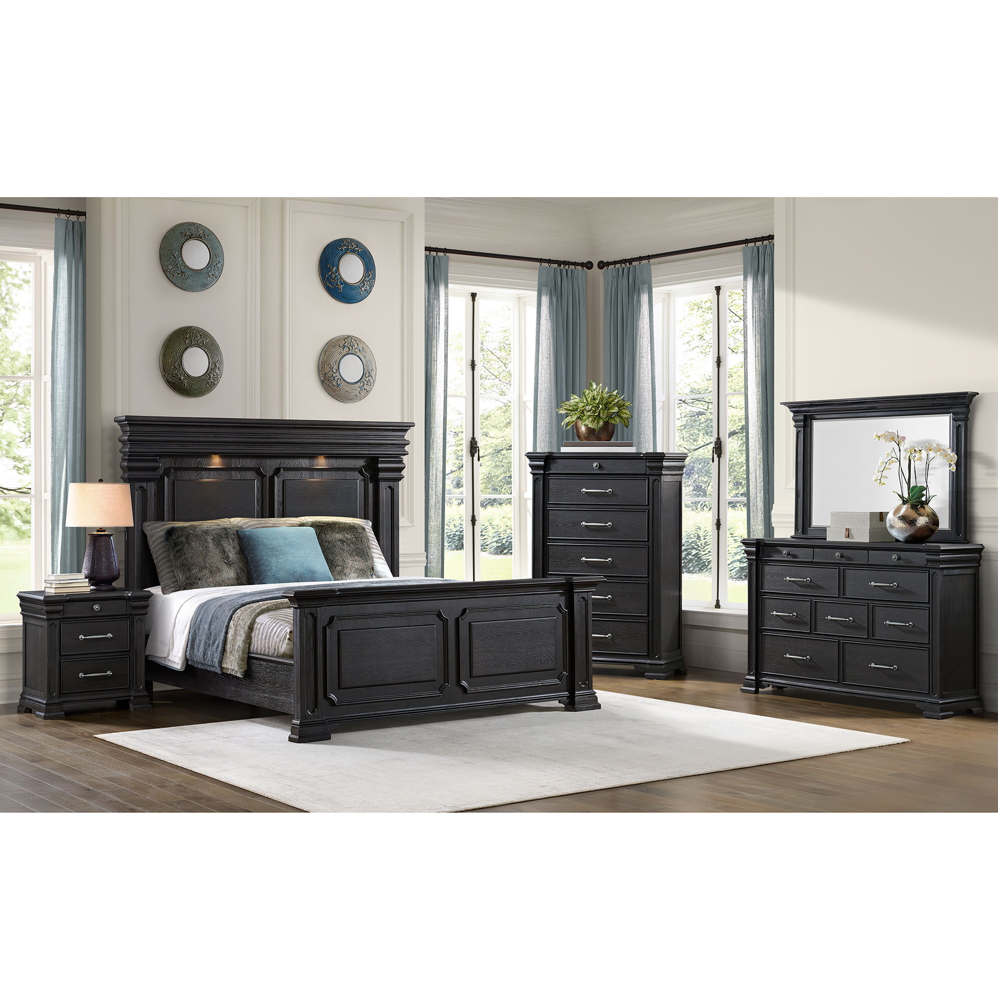 Kings Court - 10-Drawer Dresser - Black