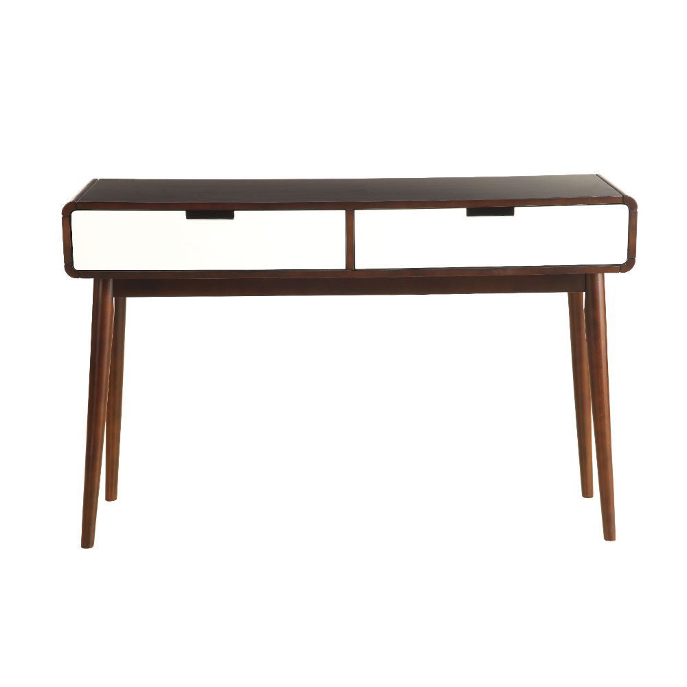 Christa - Sofa Table - White & Espresso, dark brown, view 2
