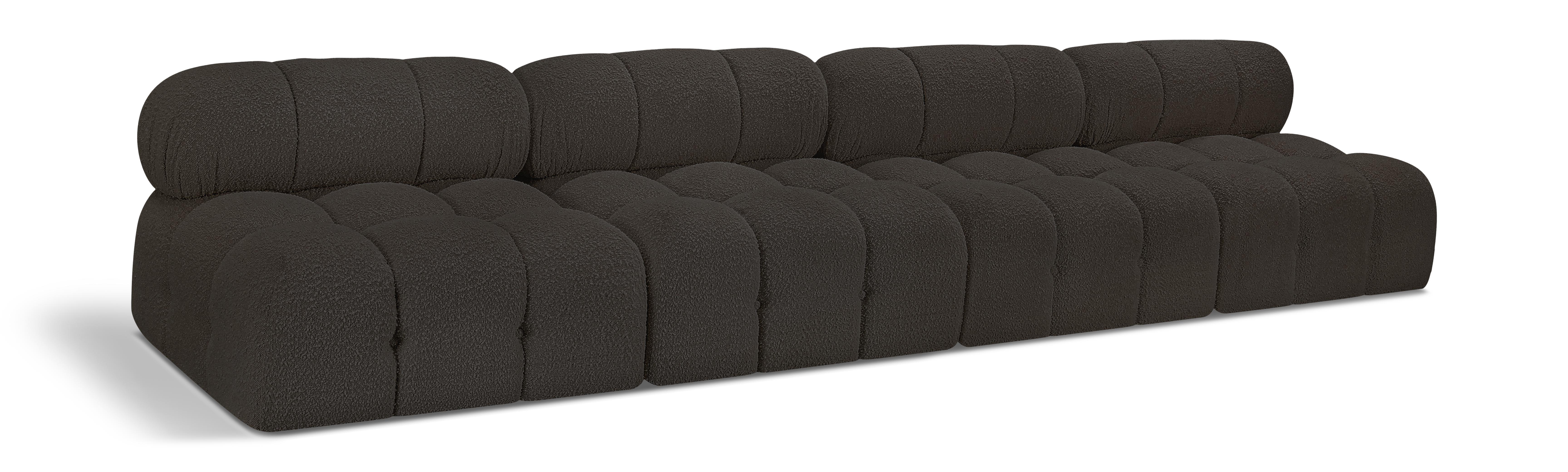 Ames - 4 Seat Modular Armless Sofa - Brown