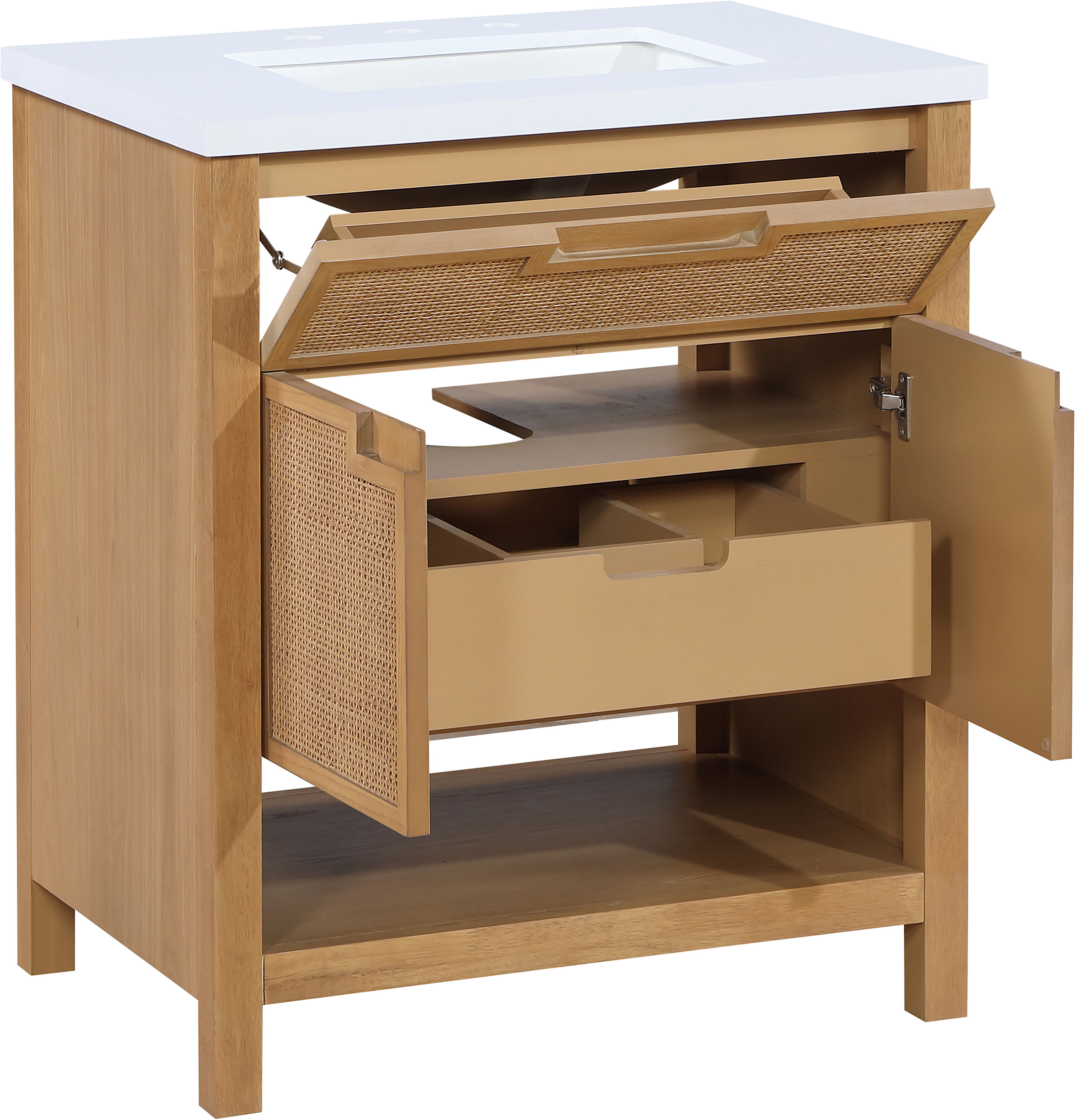 Soren - 30'' Bathroom Vanity - Natural / White