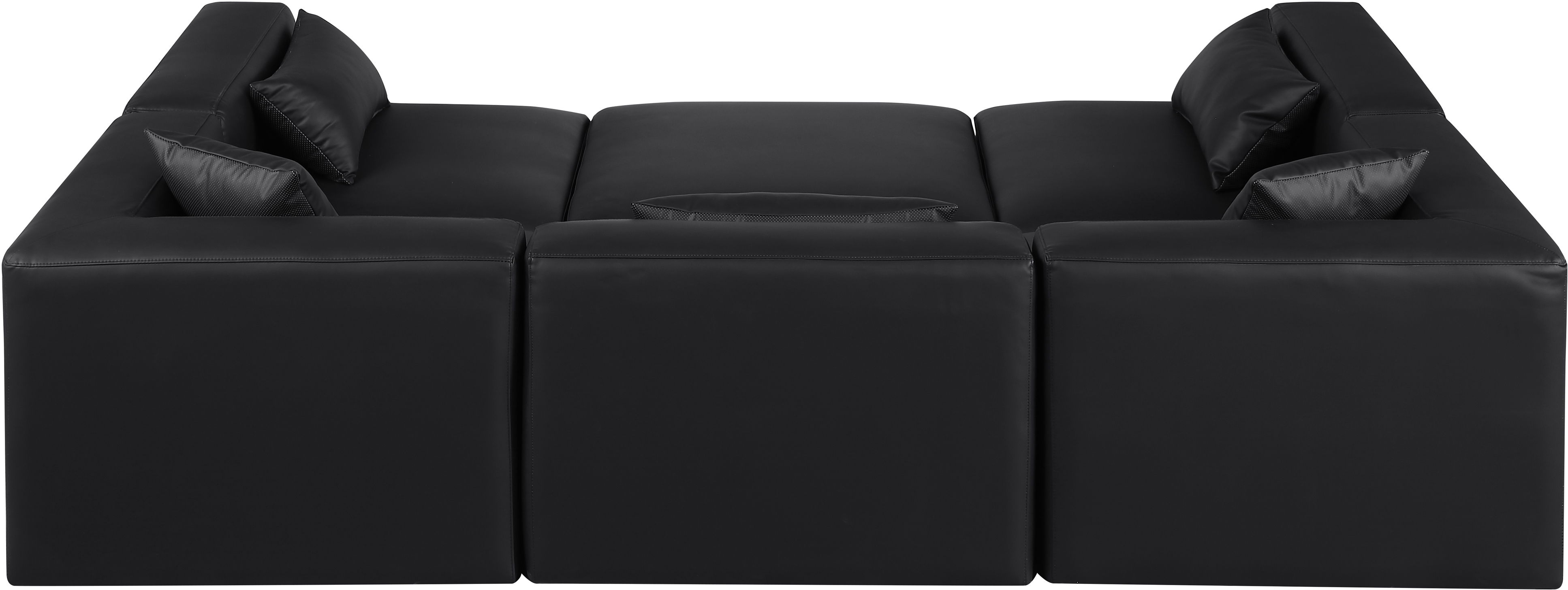 Cube - 6 Piece Modular Sectional - Black