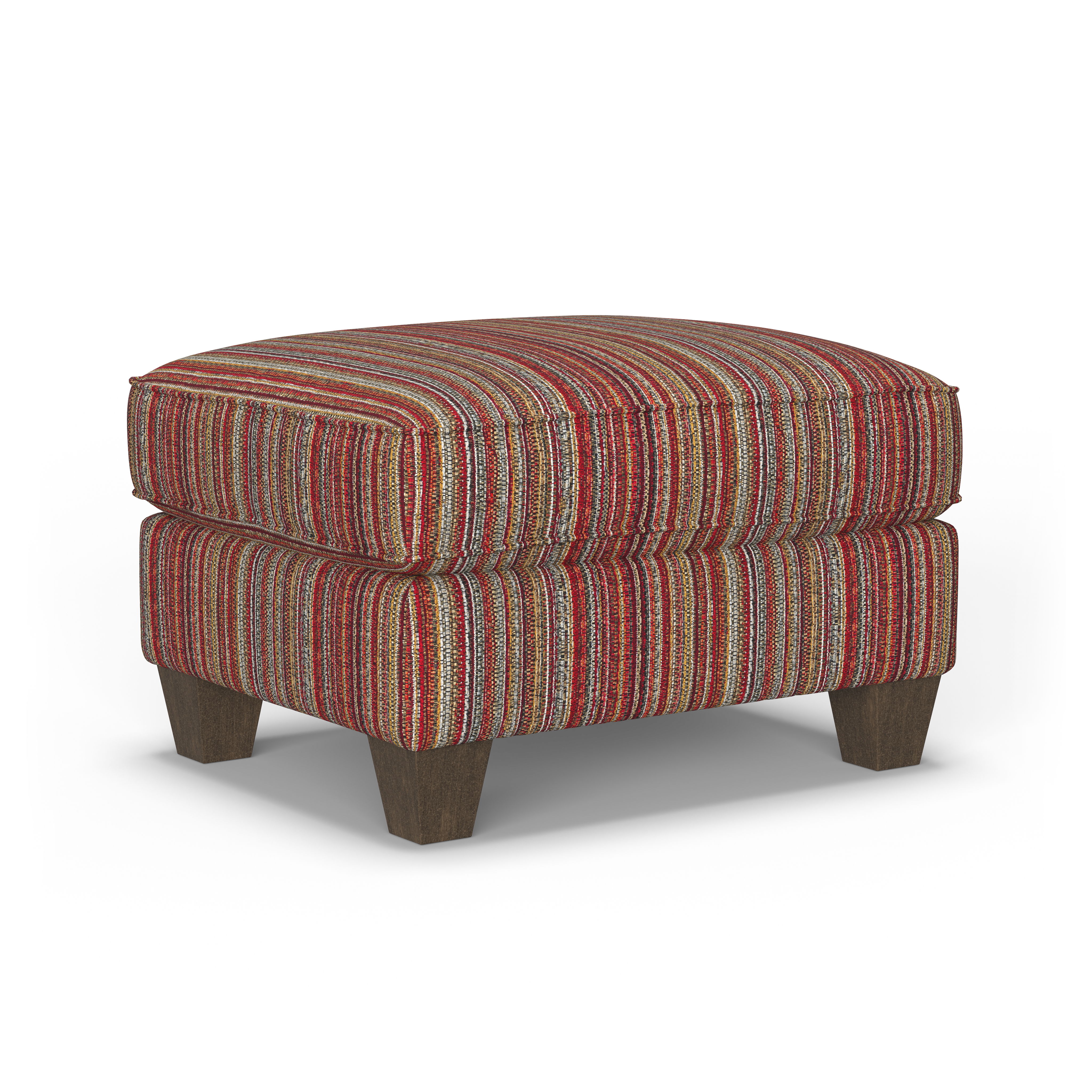 Dana - Fabric Ottoman, red