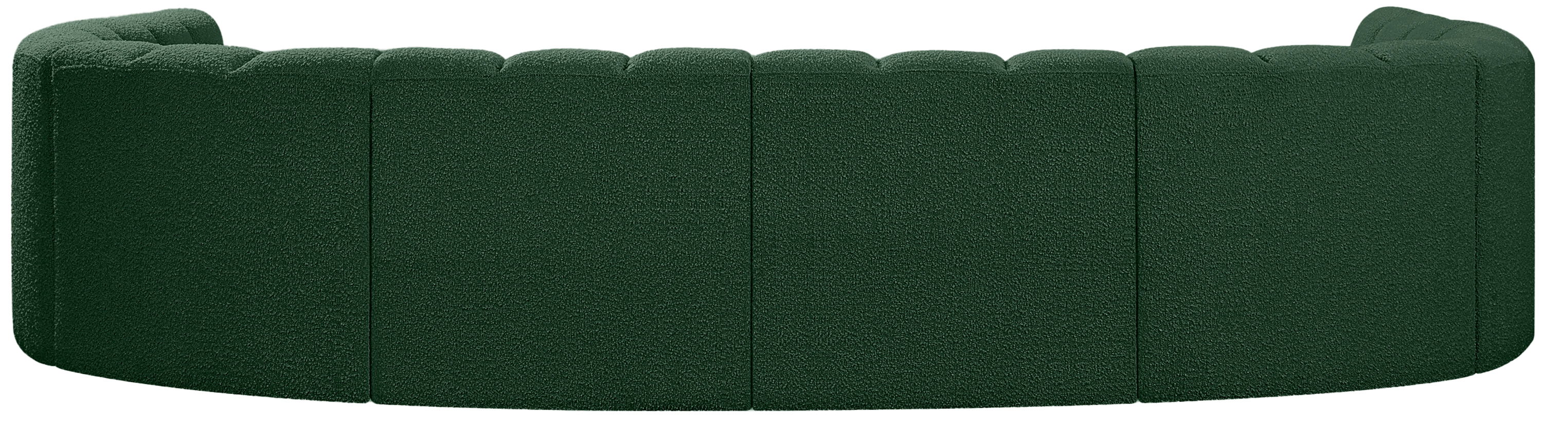 Arc - Boucle Fabric 8 Piece Modular Sofa - Green