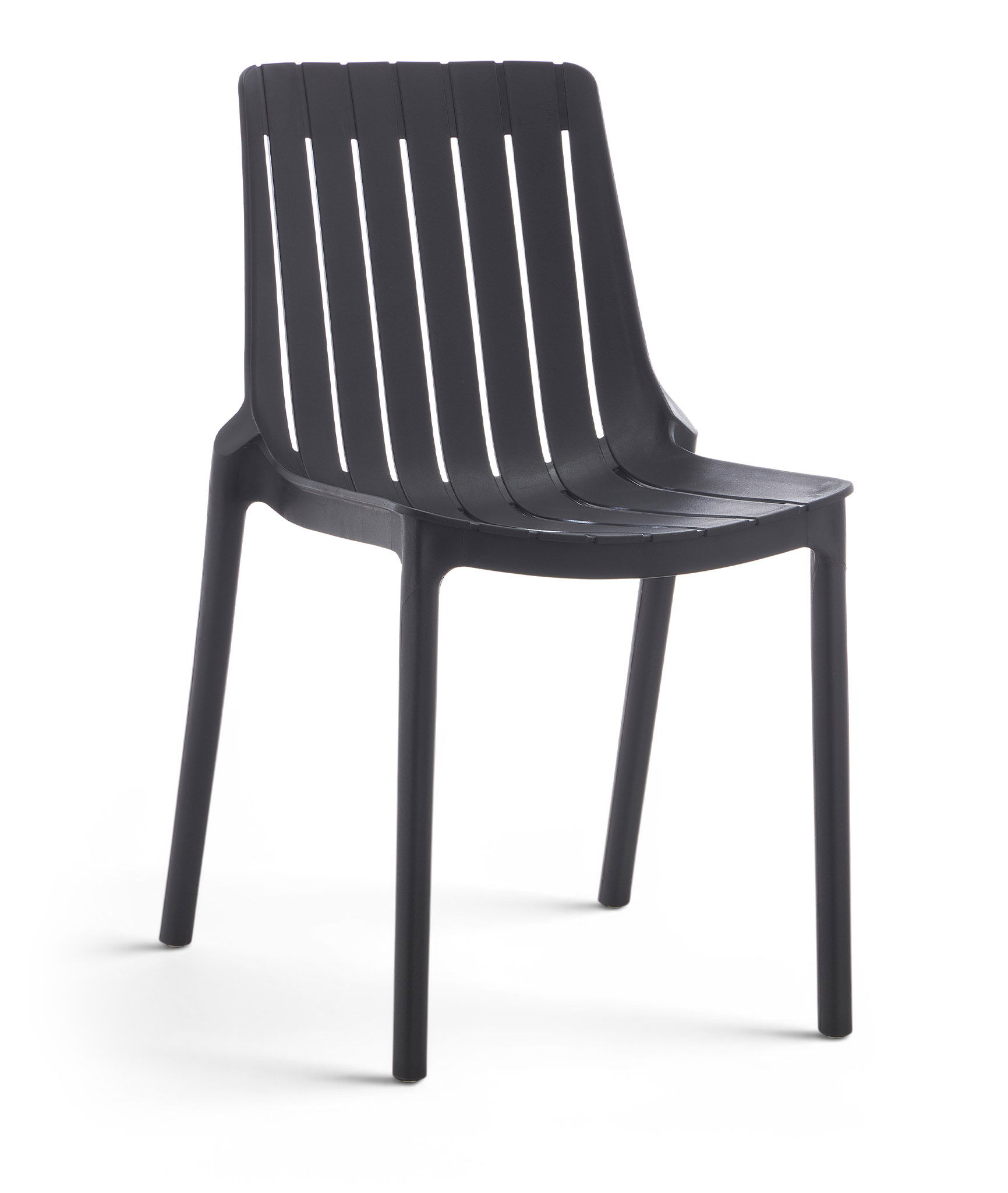 Marilla - Polypropylene Outdoor Patio Dining Chair (Set of 4) - Black