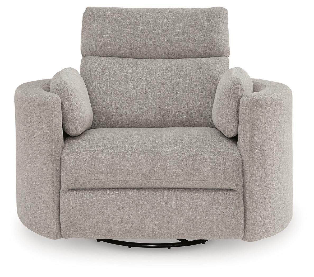 Ashley Furniture ModMax Luxe - Swivel Glider Power Recliner - Flint - Image 4