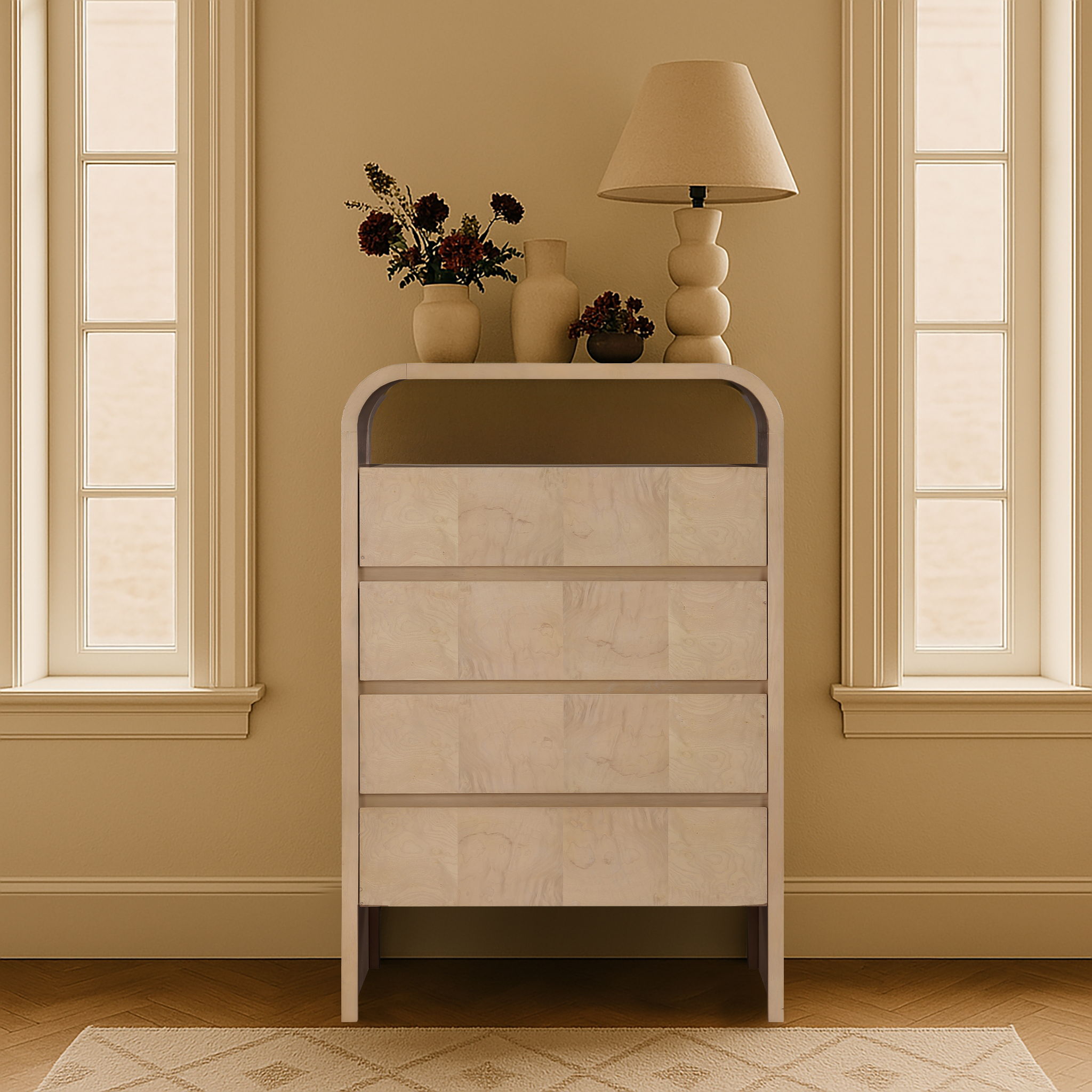 Giada - Solid Wood And Veneer Chest - Natural