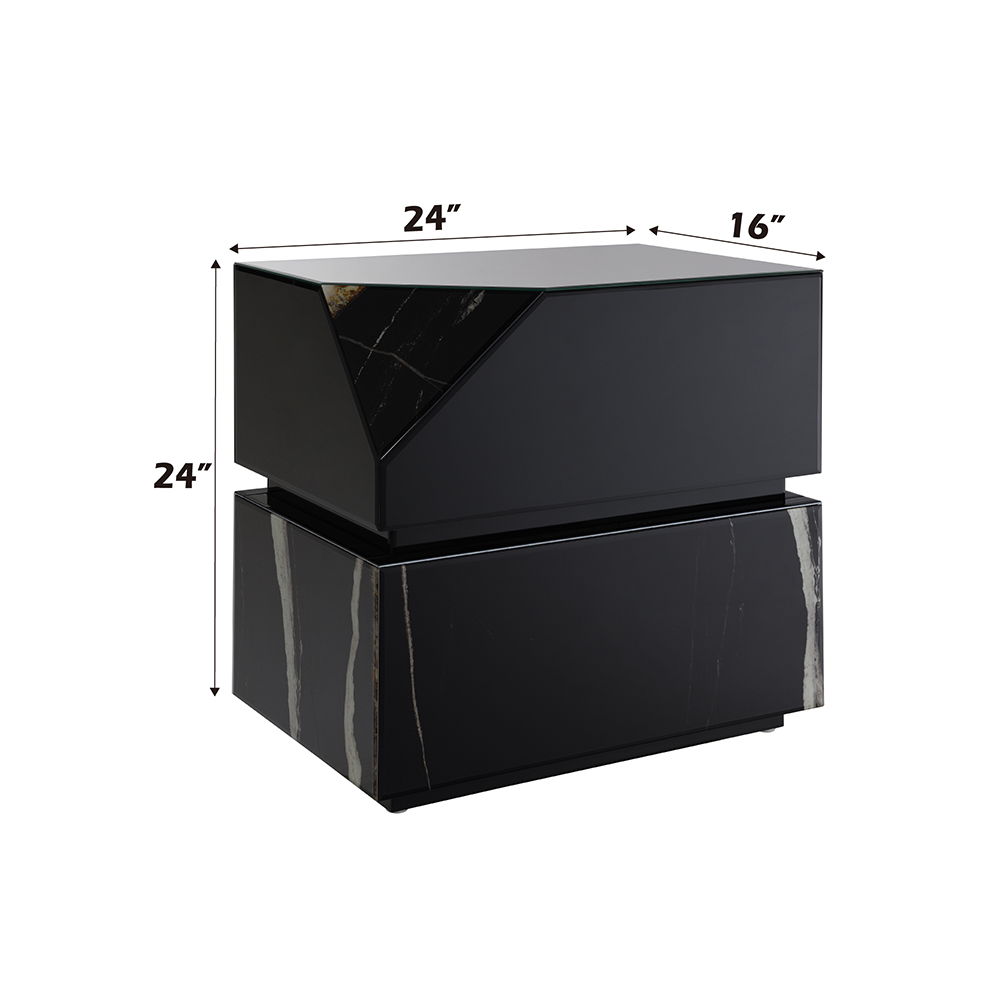 Drisana - End Table - Black Mirrored, black, view 5