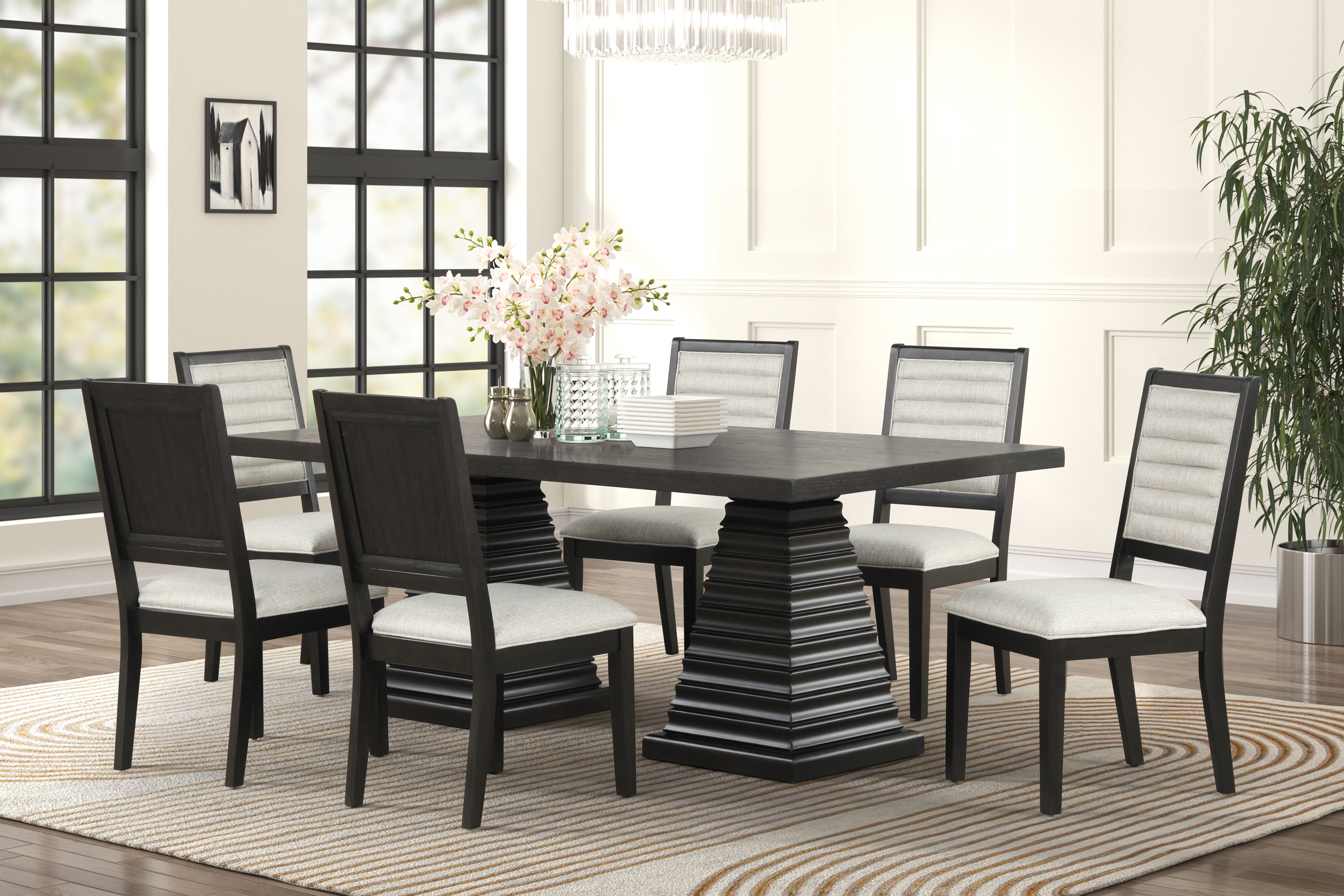 Plateau - Side Chair (Set of 2) - Rustic Espresso, white, view 8