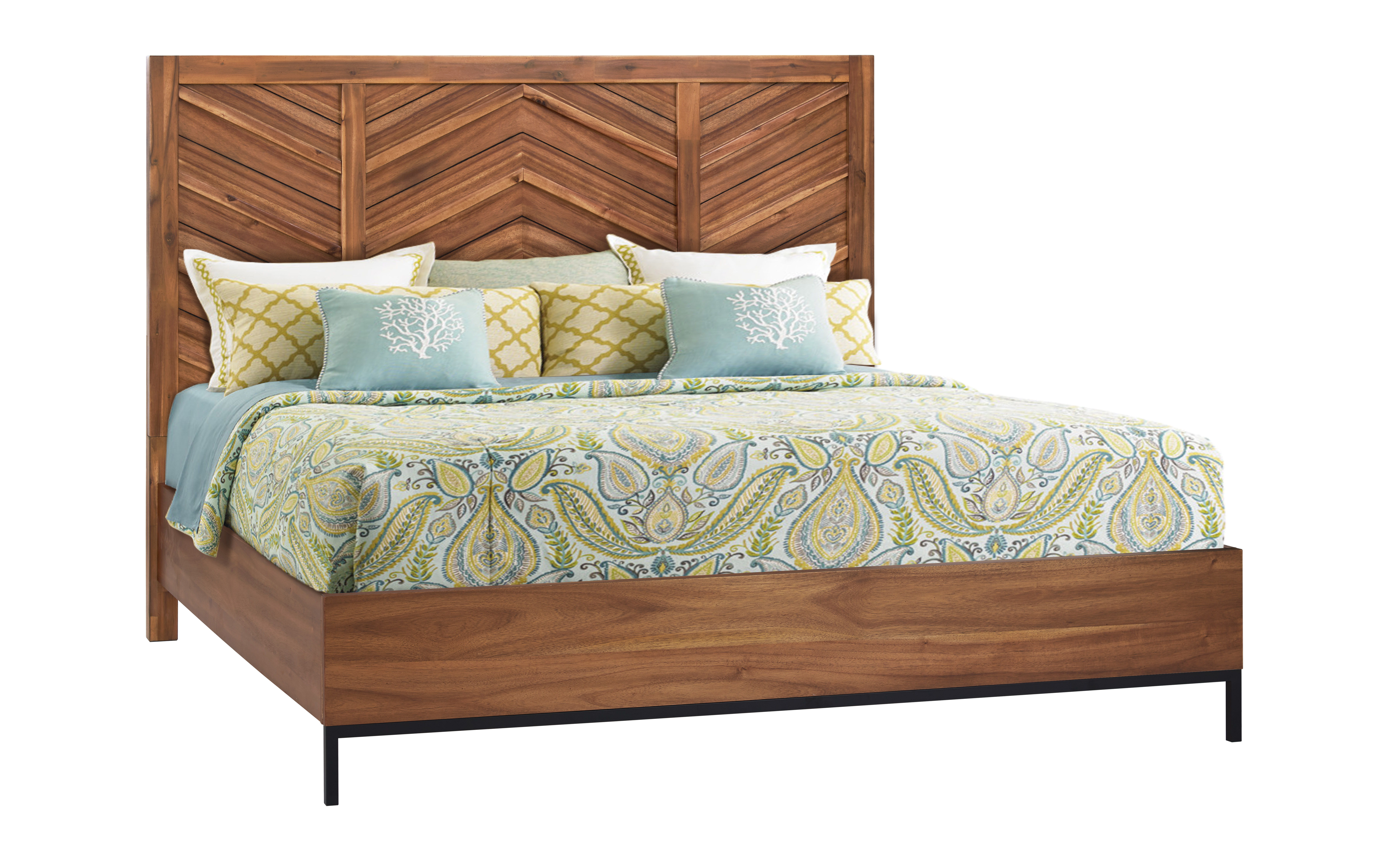 Astoria - King Bed - Natural Herringbone Image