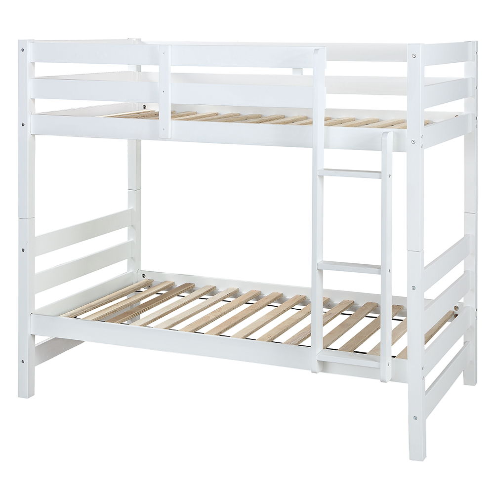 Ronnie - Twin Over Twin Bunk Bed - White, white, view 2