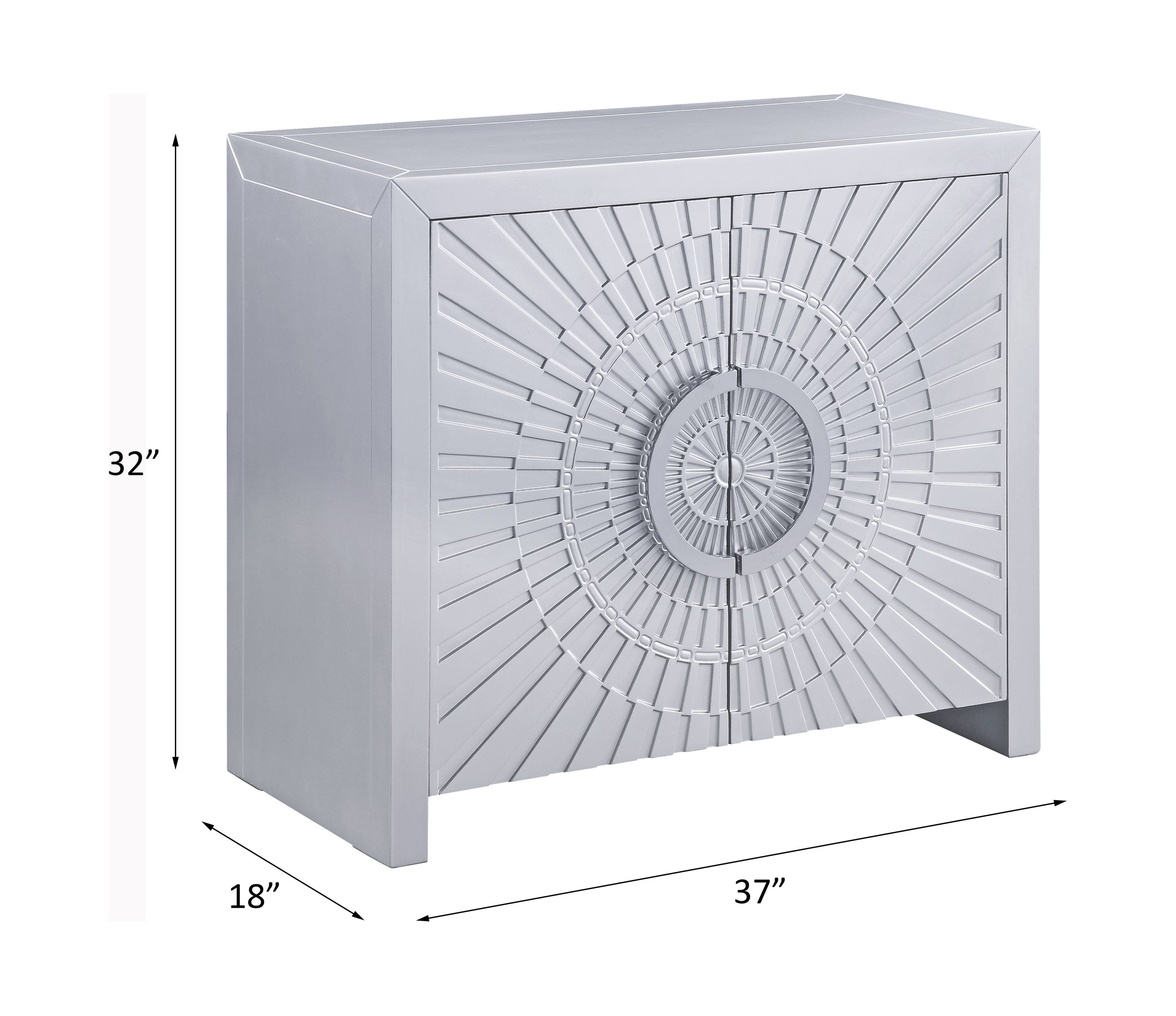 Cicero - Console Cabinet - Platinum, white, view 4