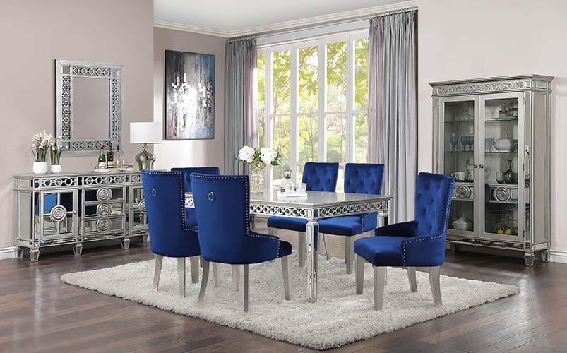 Varian - Mirror - Mirrored & Antique Platinum, silver
