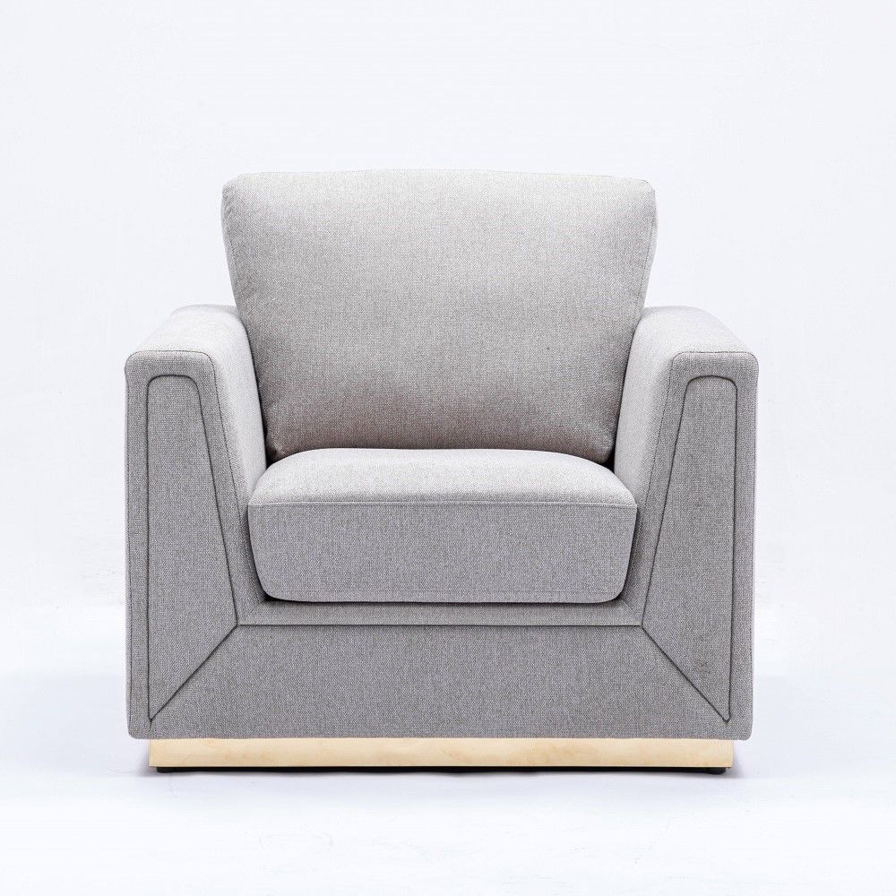 Valin - Chair - Gray Linen, light gray, view 8