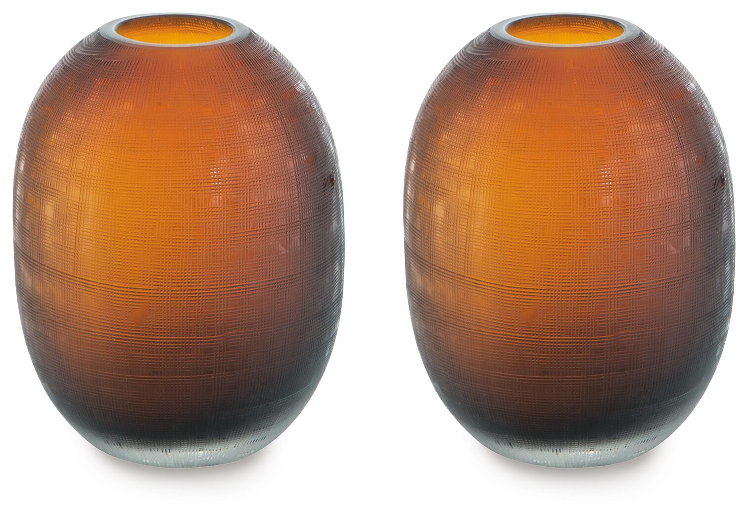 Embersen – Indoor/Outdoor Vase (Set of 2) 7.75″ – Amber