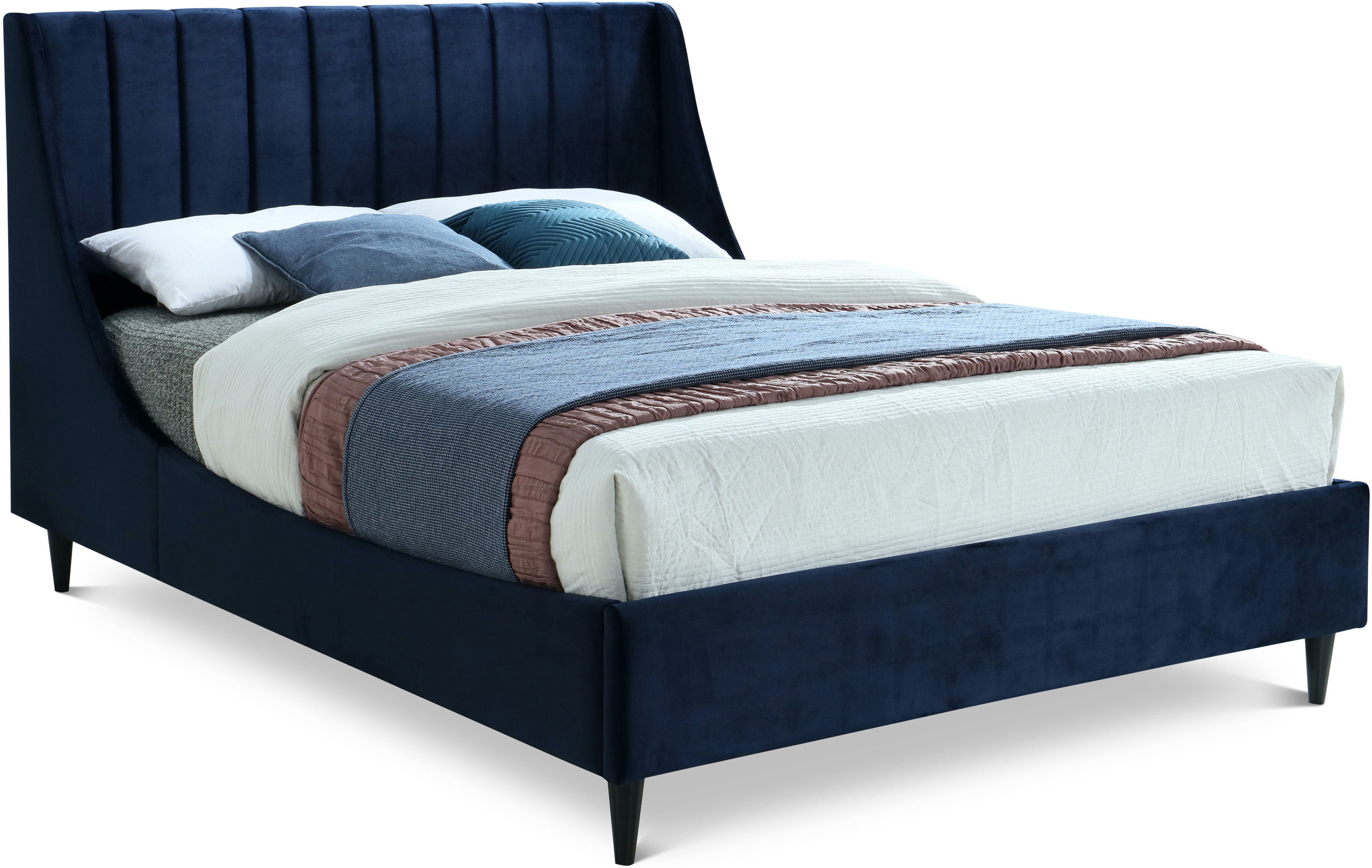 Eva - Queen Bed - Navy