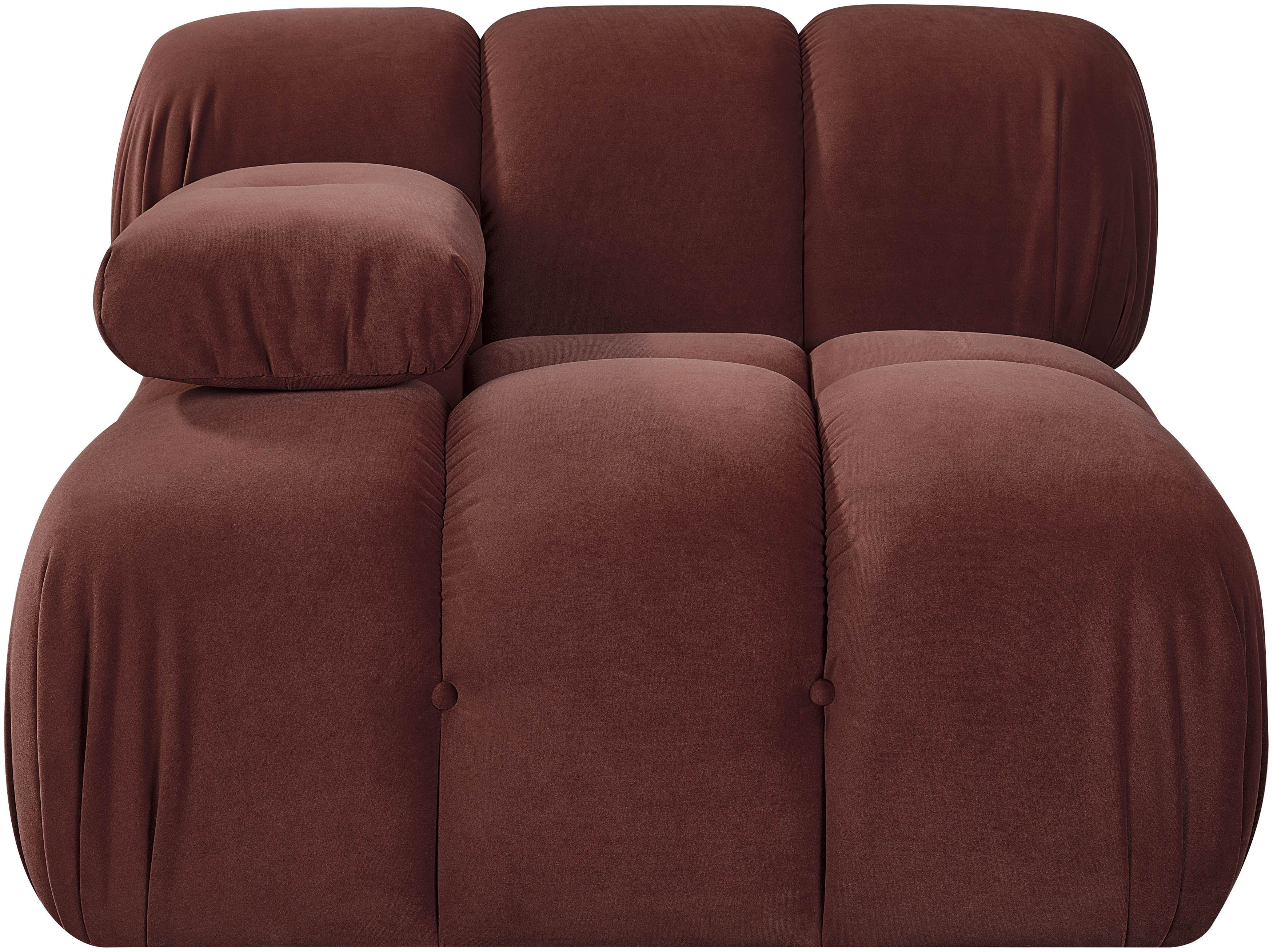 Orin - Velvet Performance Fabric Upholstered Modular Chair - Rose