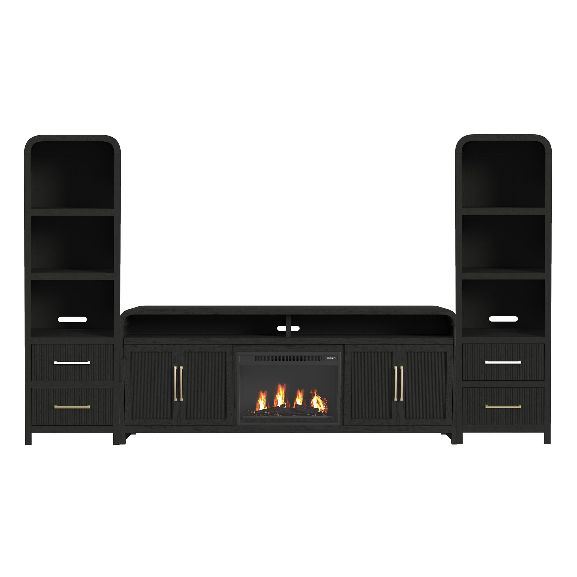 4 Pc · Entertainment Unit With 82" TV Console