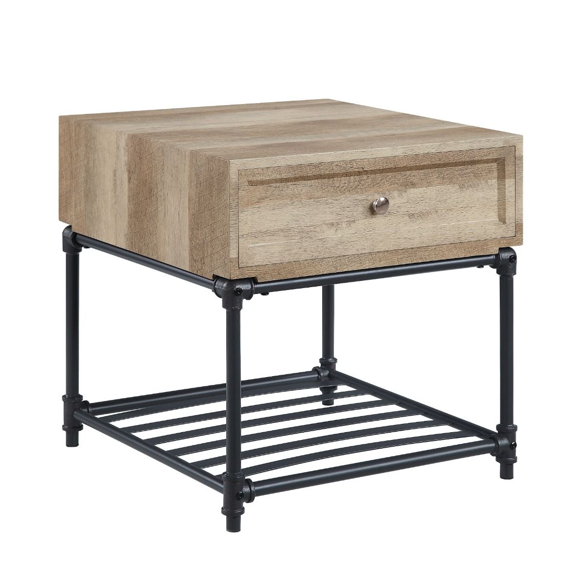 Brantley II - End Table - Oak & Sandy Black, light brown, view 2