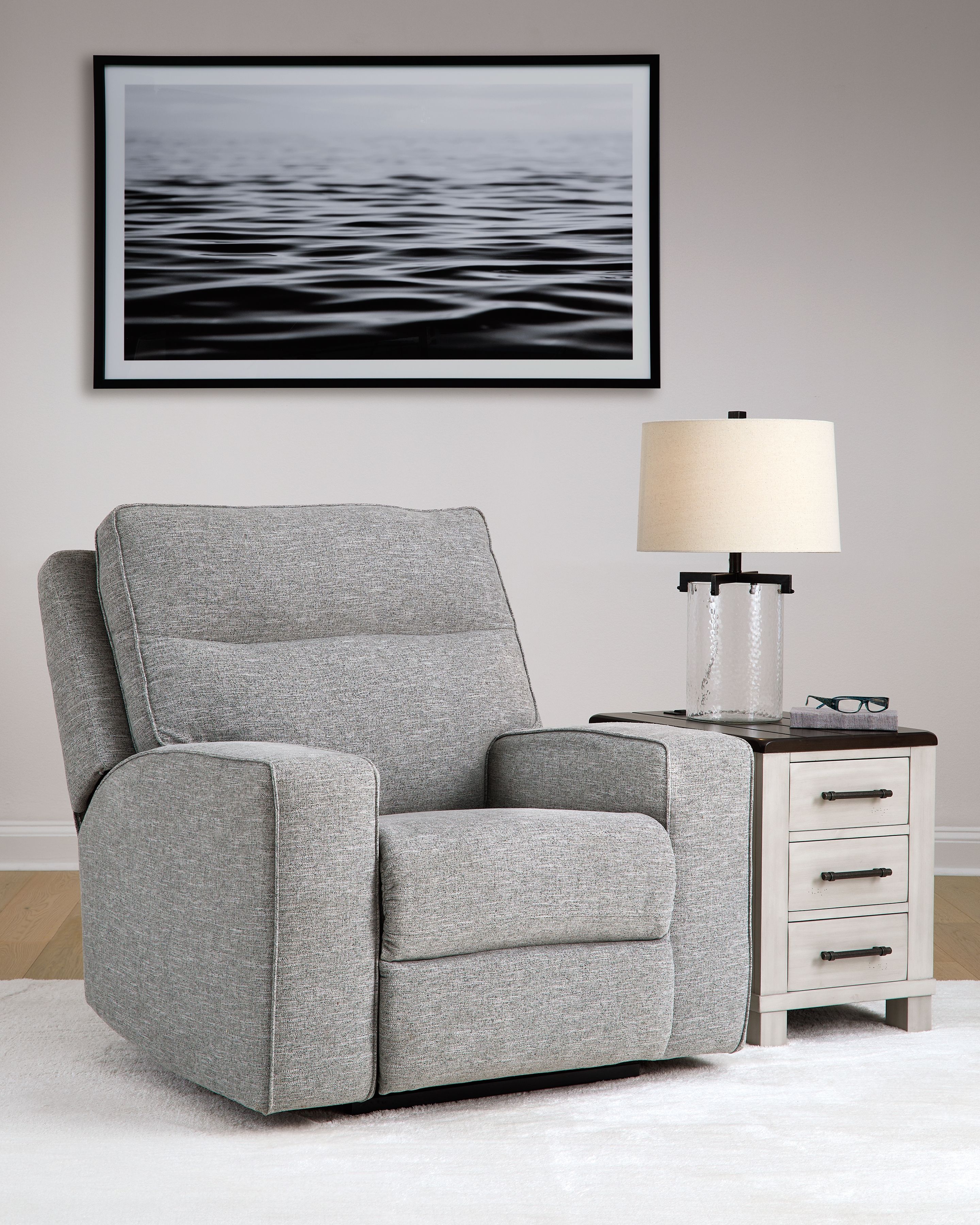 Ashley Furniture Biscoe - Power Recliner /Adj Headrest - Pewter - Image 2