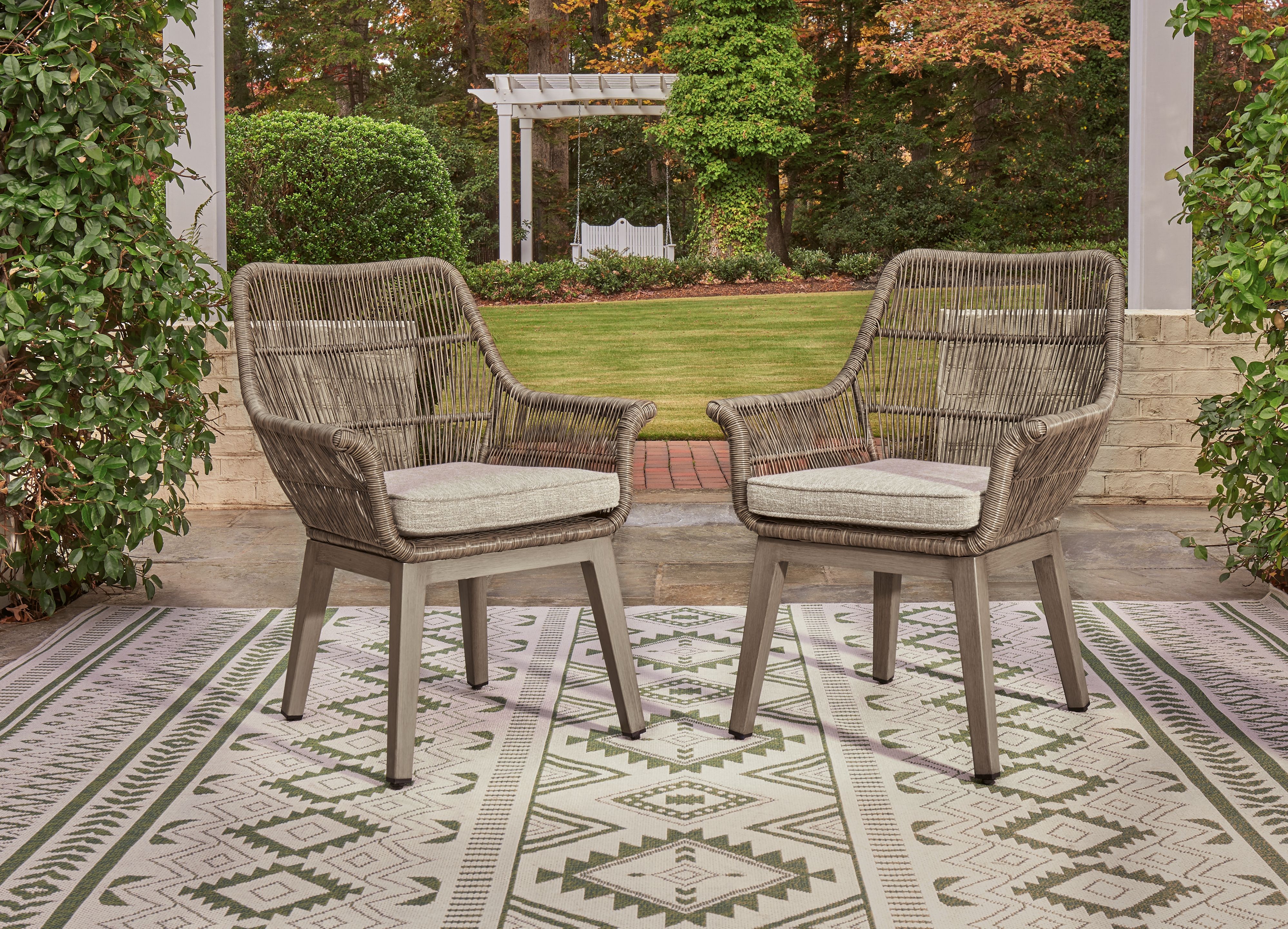 Beach Front - Arm Chair With Cushion (Set of 2) - Beige
