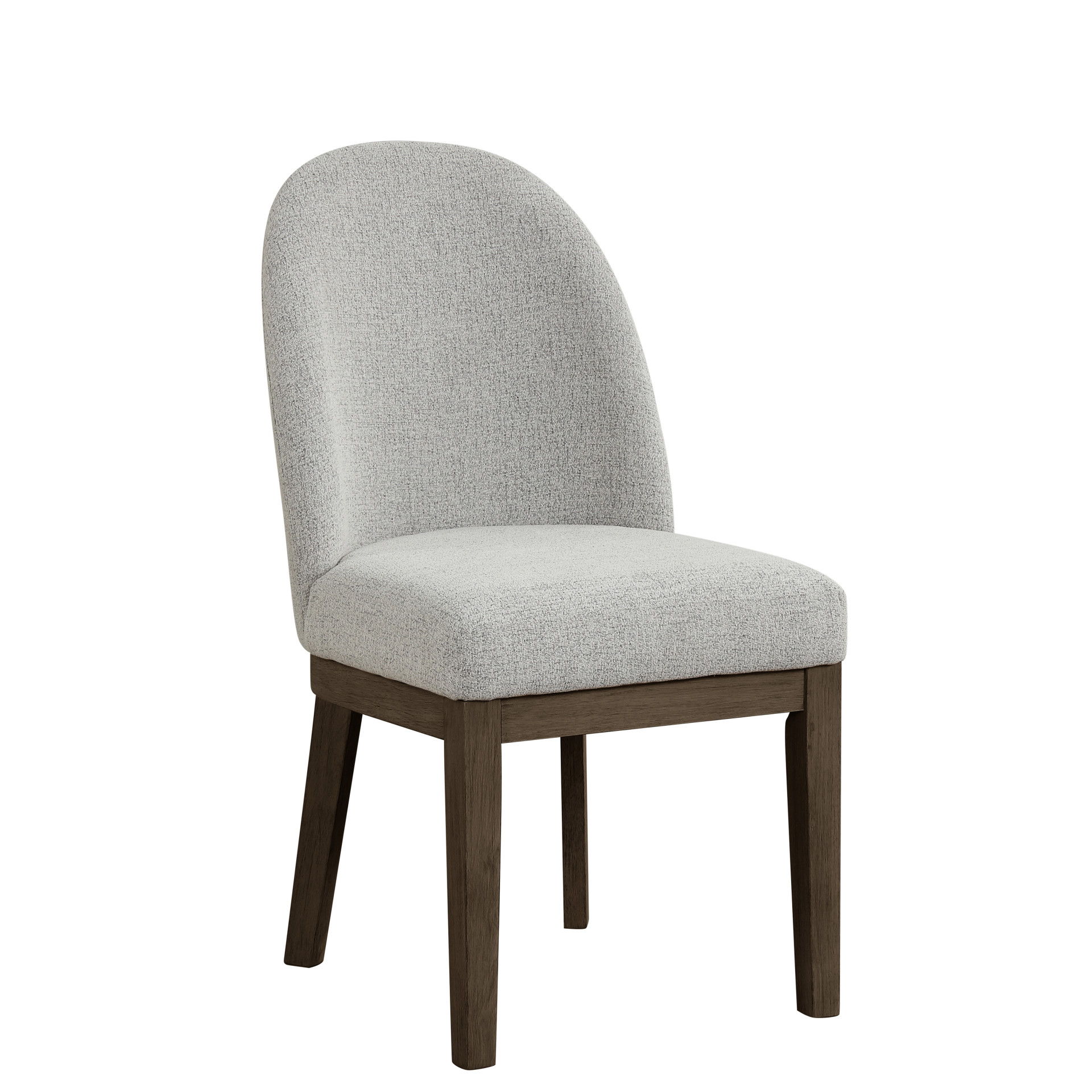 Essence - Upholstered Curved Back Chair (Set of 2) - Brown, dark brown