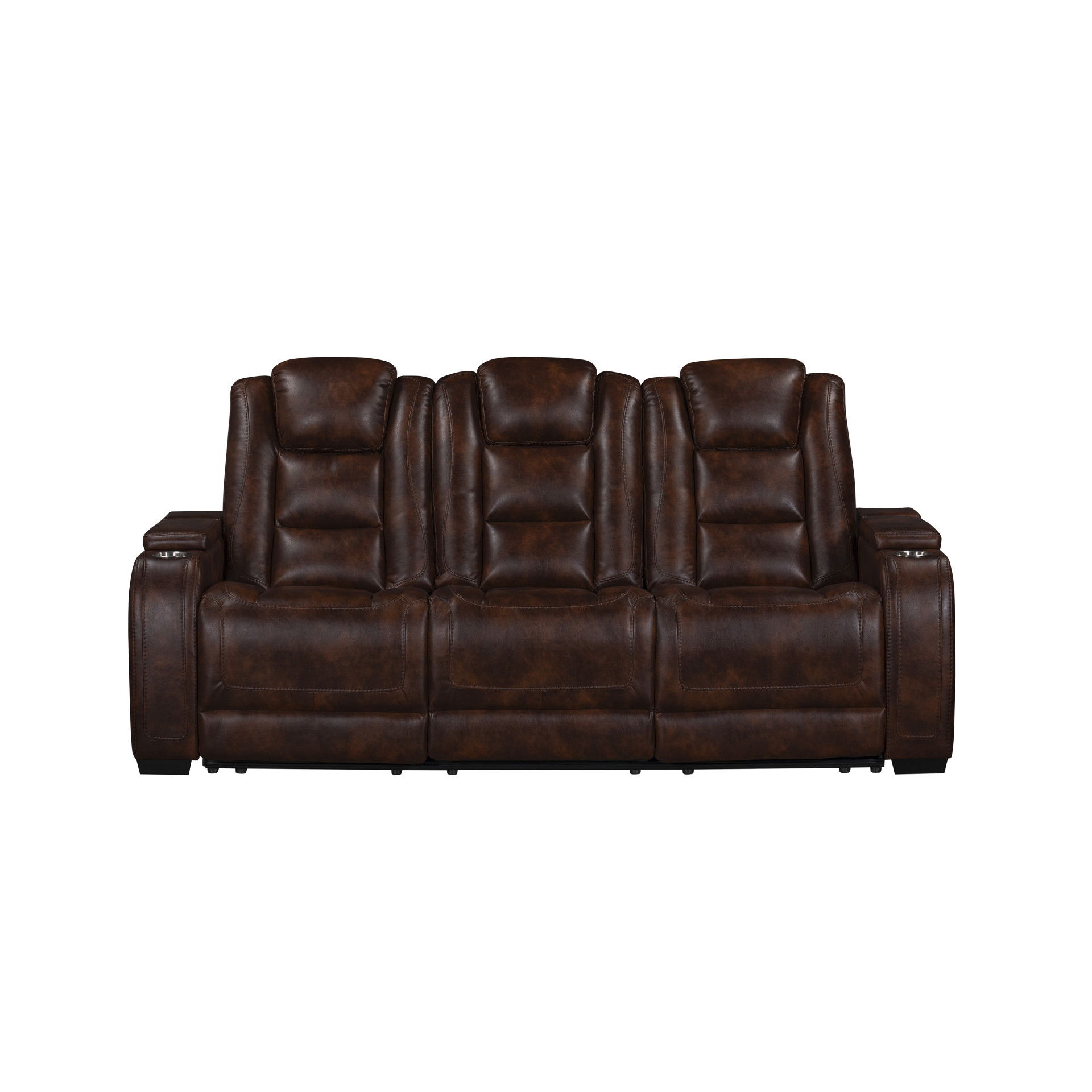Chester - Reclining Sofa With Power Headrest & Footrest - Brown