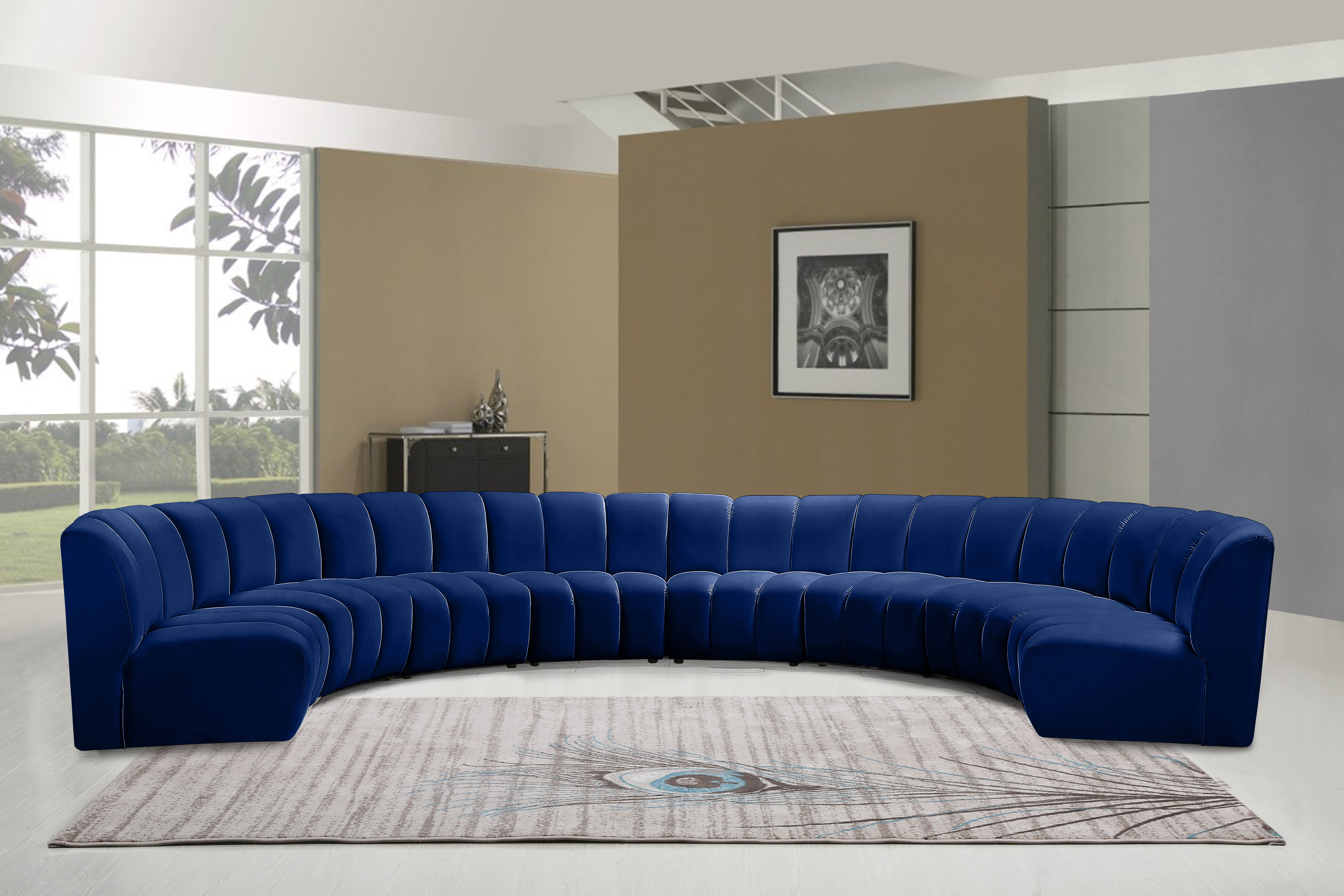Infinity - 8 Piece Modular Sectional - Navy