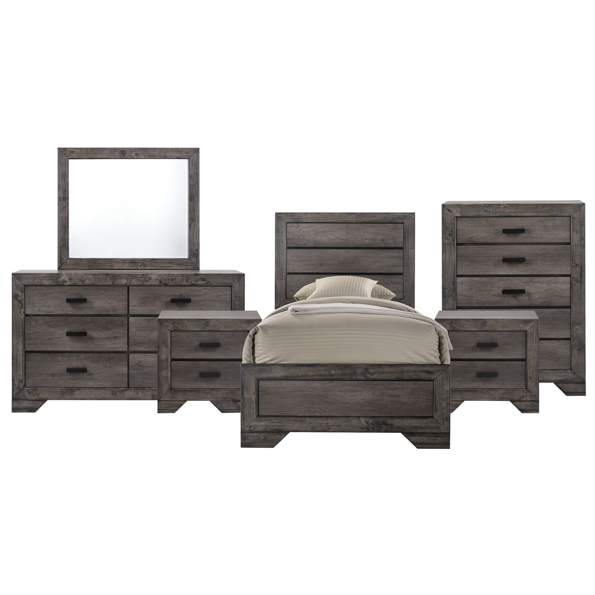 Twin · 6 Pc · Bedroom Set