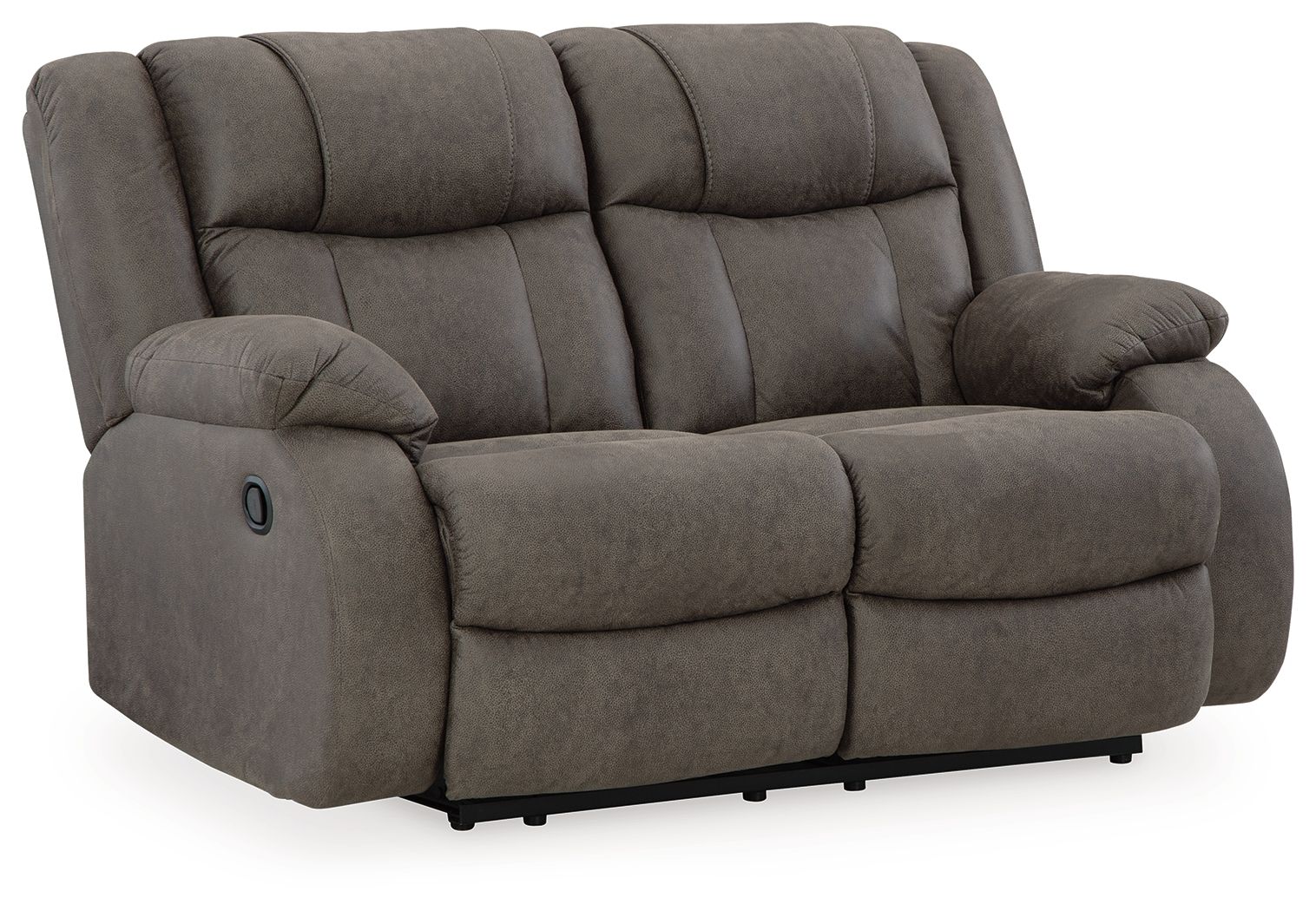 Ashley Furniture First Base - 2 Pc. - Reclining Sofa, Reclining Loveseat - Gunmetal - Image 7