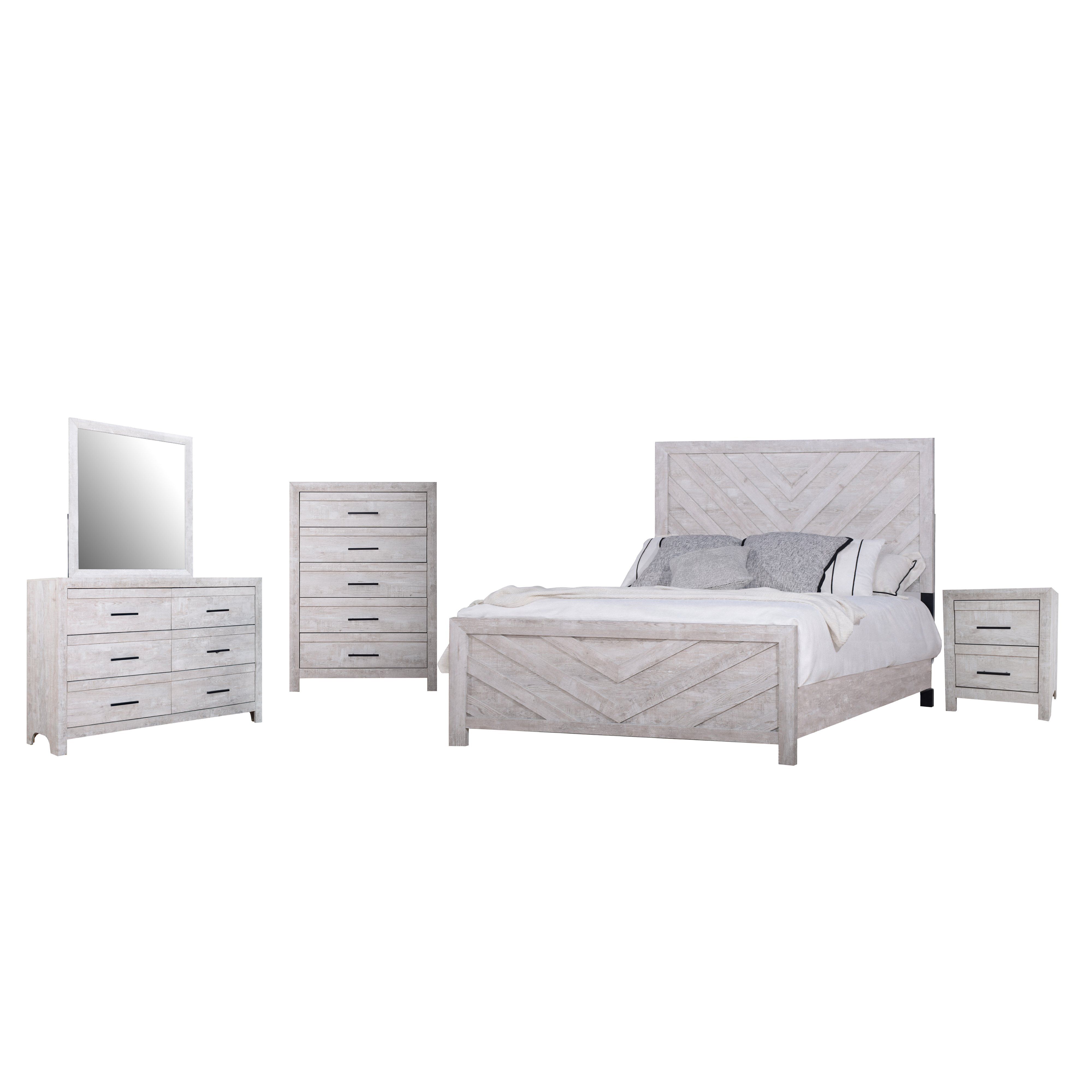King · 5 Pc · Bed, Dresser, Mirror, Chest, Nightstand