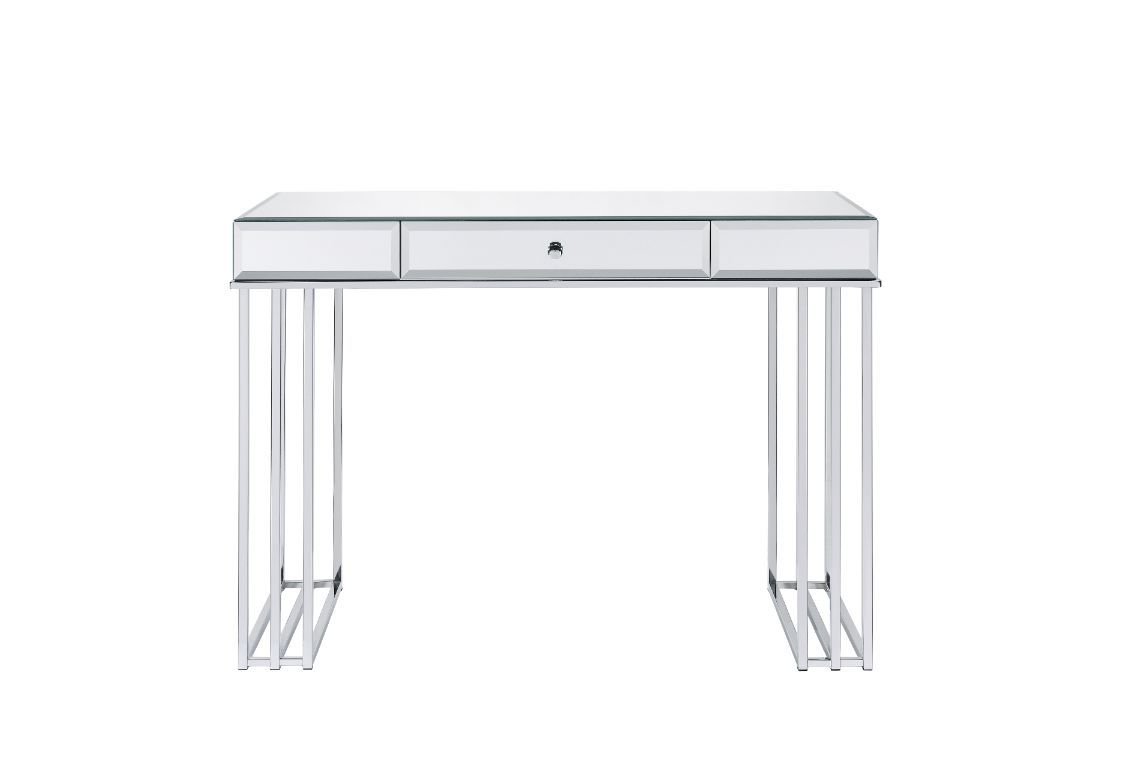 Critter - Writing Desk - Mirrored And Chrome, silver, view 3