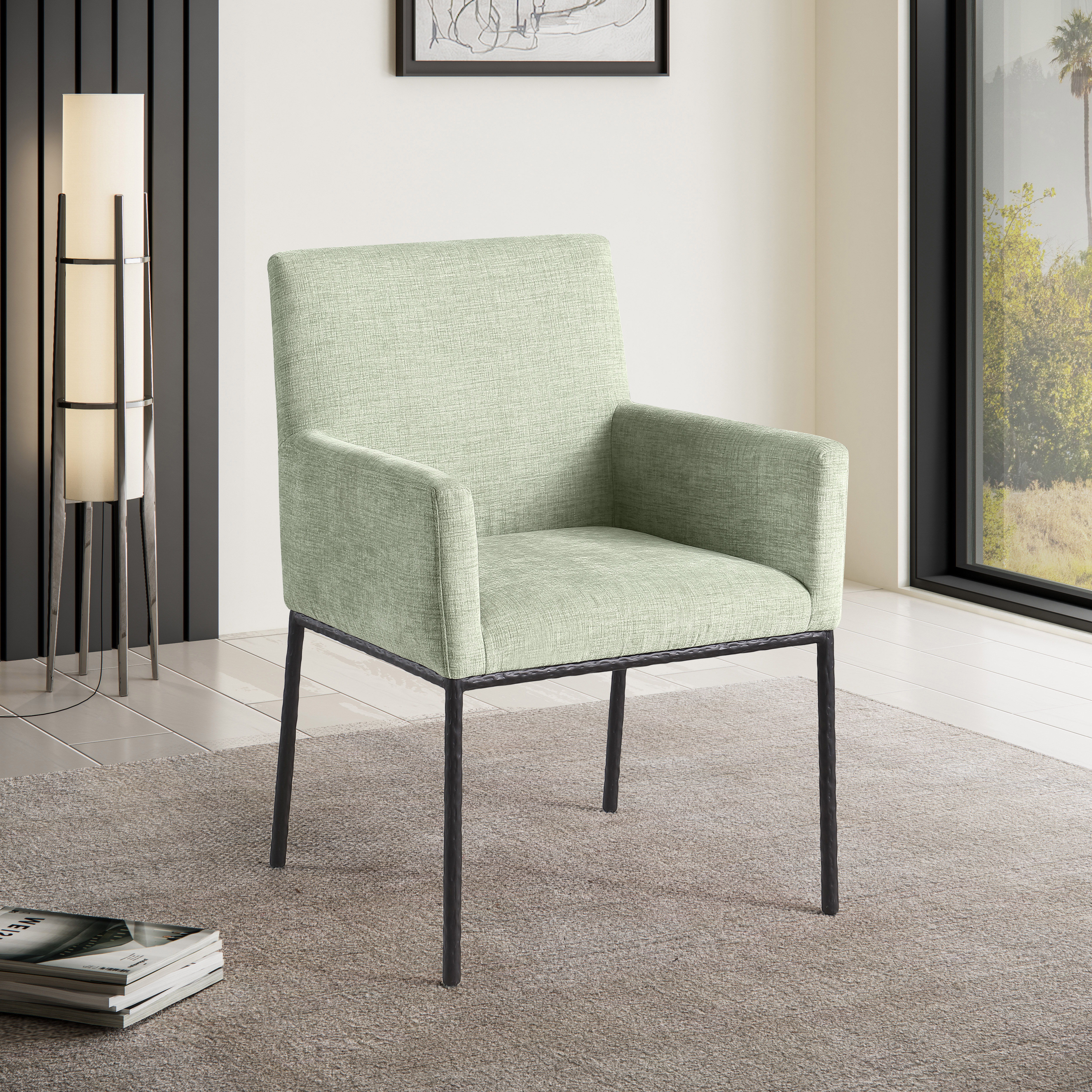 Reeves - Dining Chair With Black Legs (Set of 2) - Mint