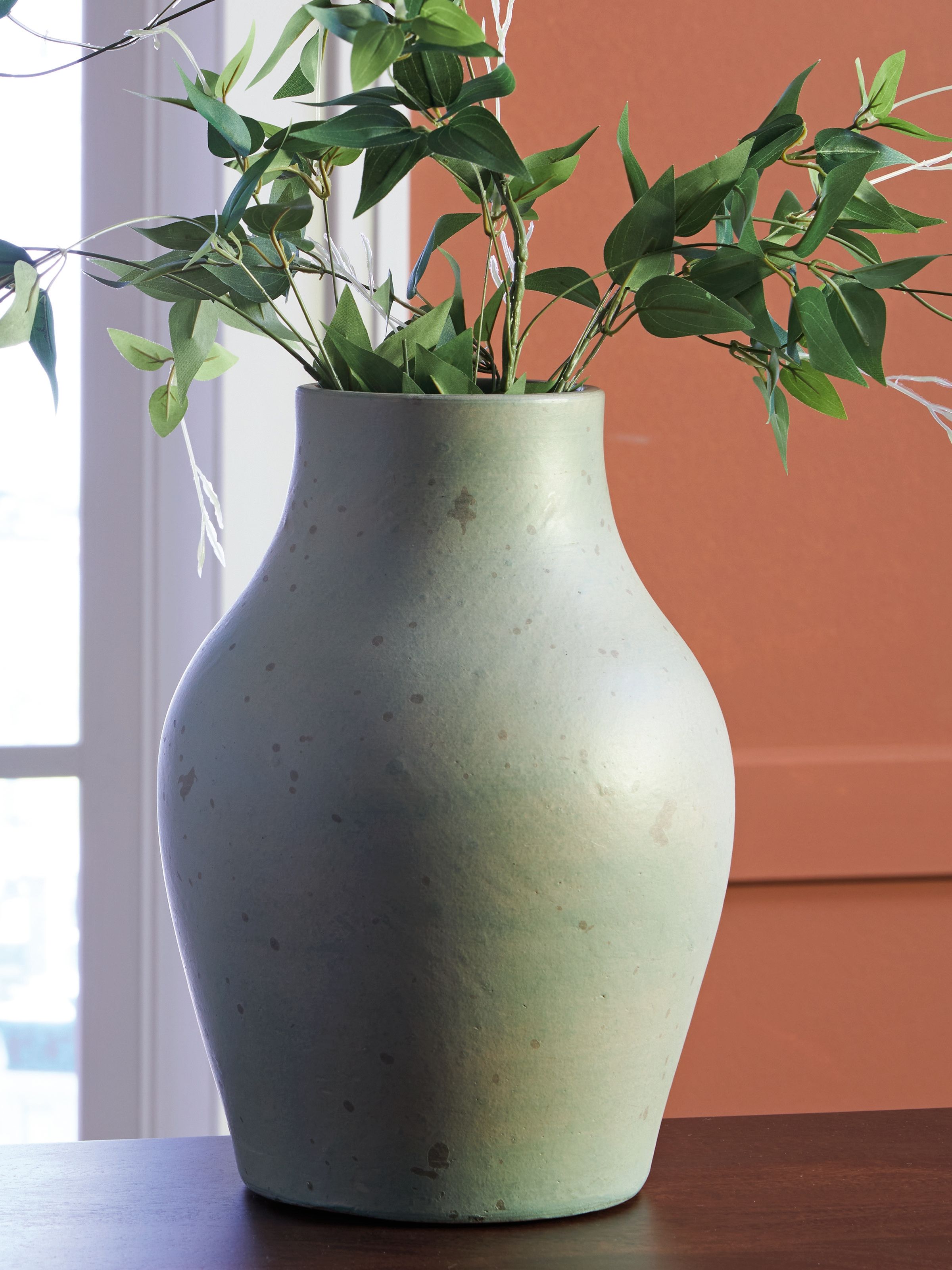 Baychester - 13" Vase - Antique Green