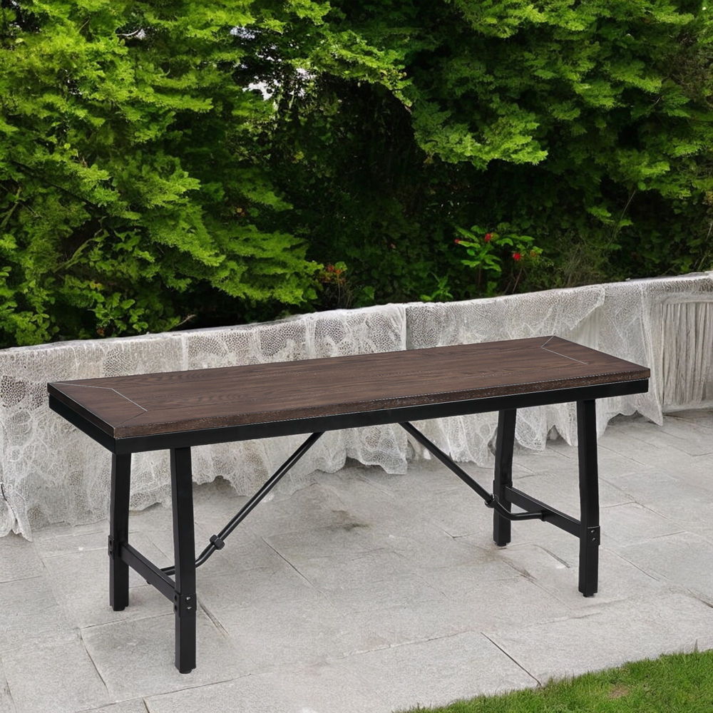 Mariatu - Bench - Oak & Black, black, view 6