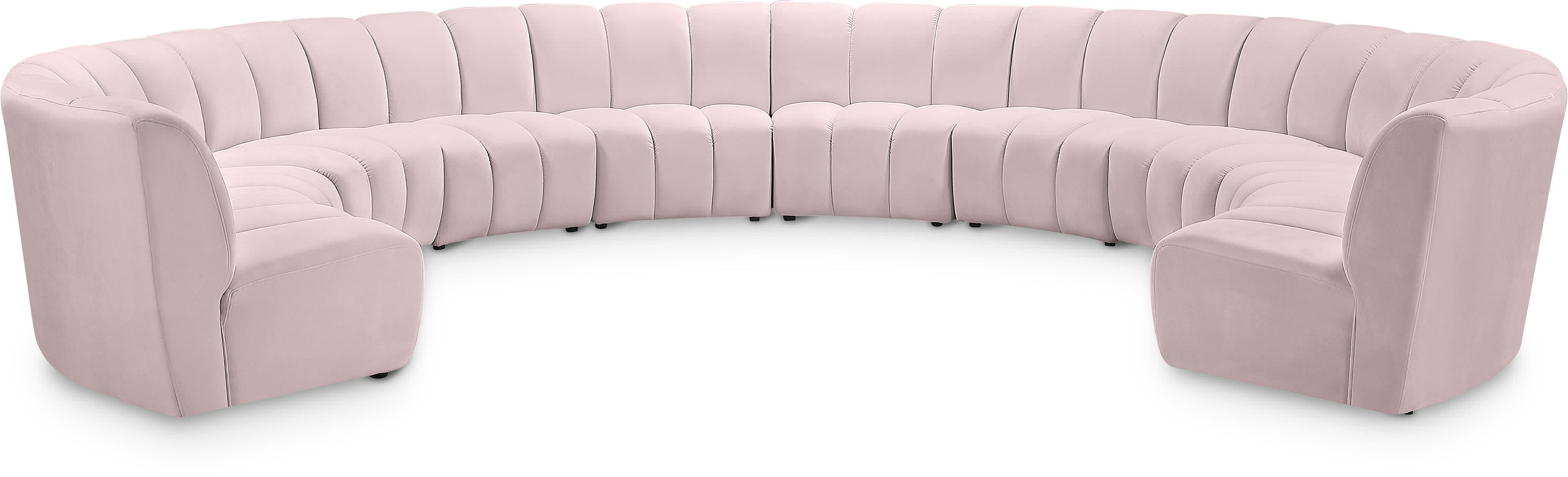 Infinity - 10 Piece Modular Sectional - Pink