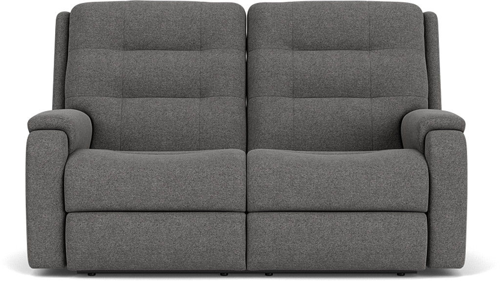 Arlo - Transitional Fabric Reclining Loveseat, dark gray, view 3
