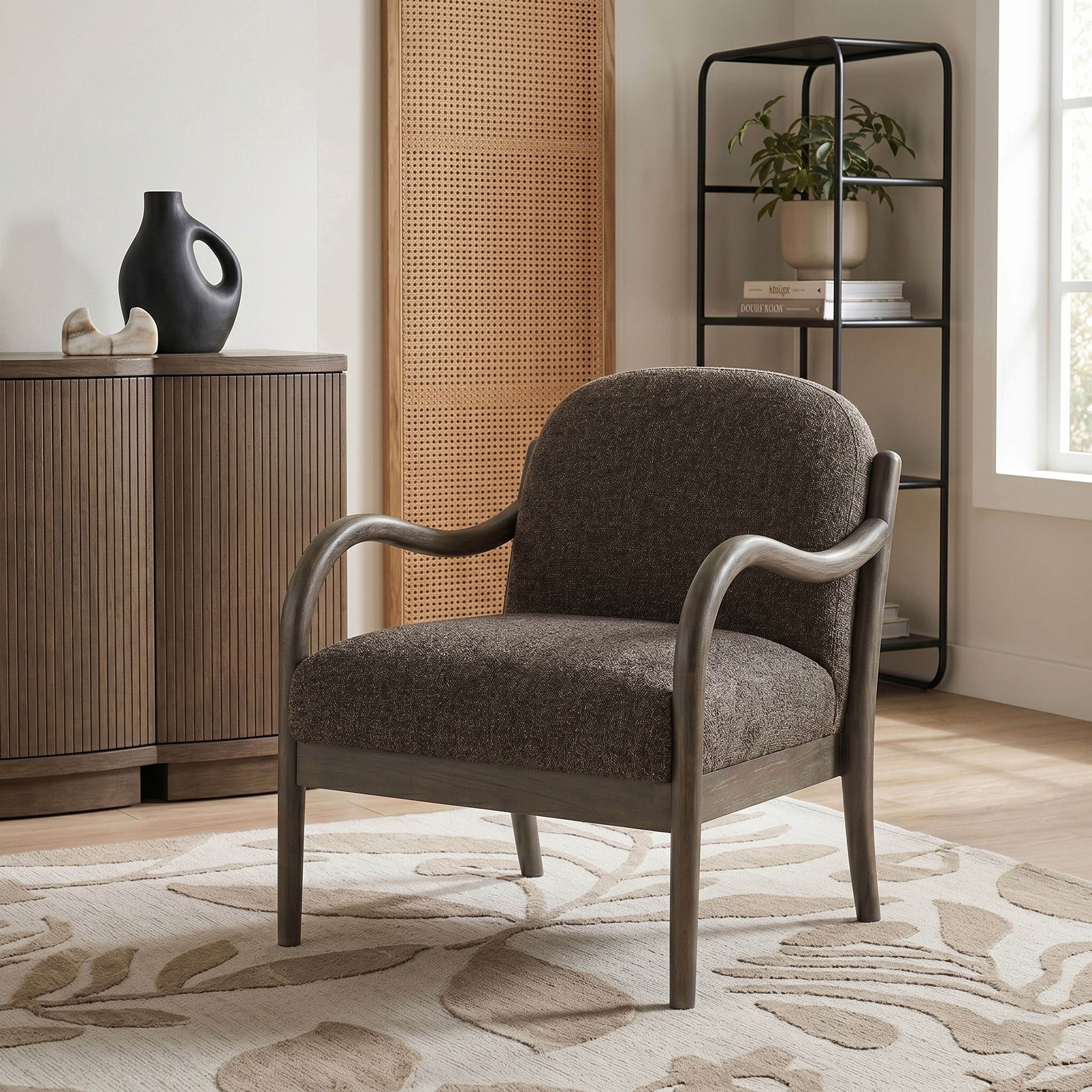 Helmsley - Performance Fabric Upholstered Accent Chair - Brown