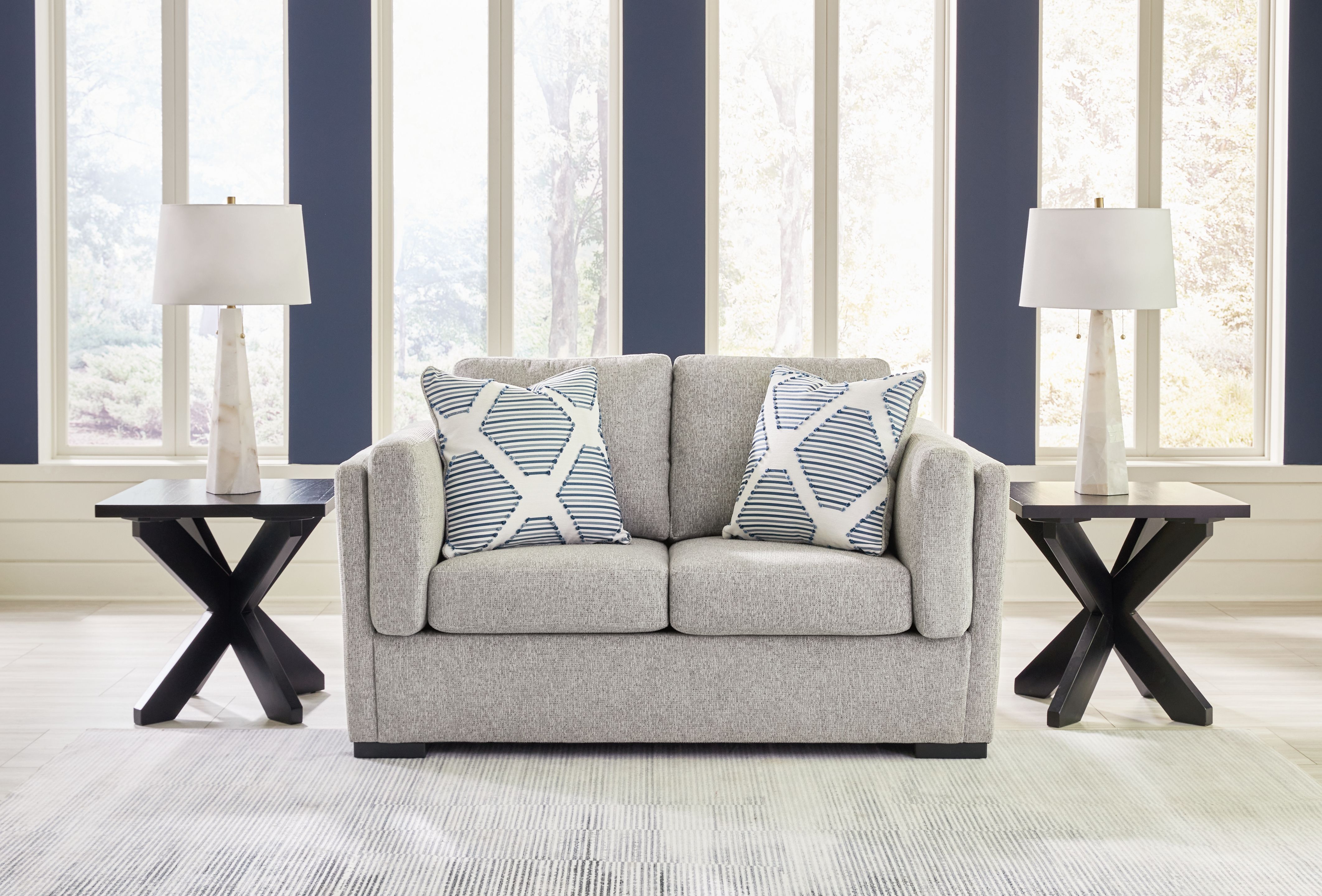 Ashley Furniture Evansley - Loveseat - Pewter - Image 2
