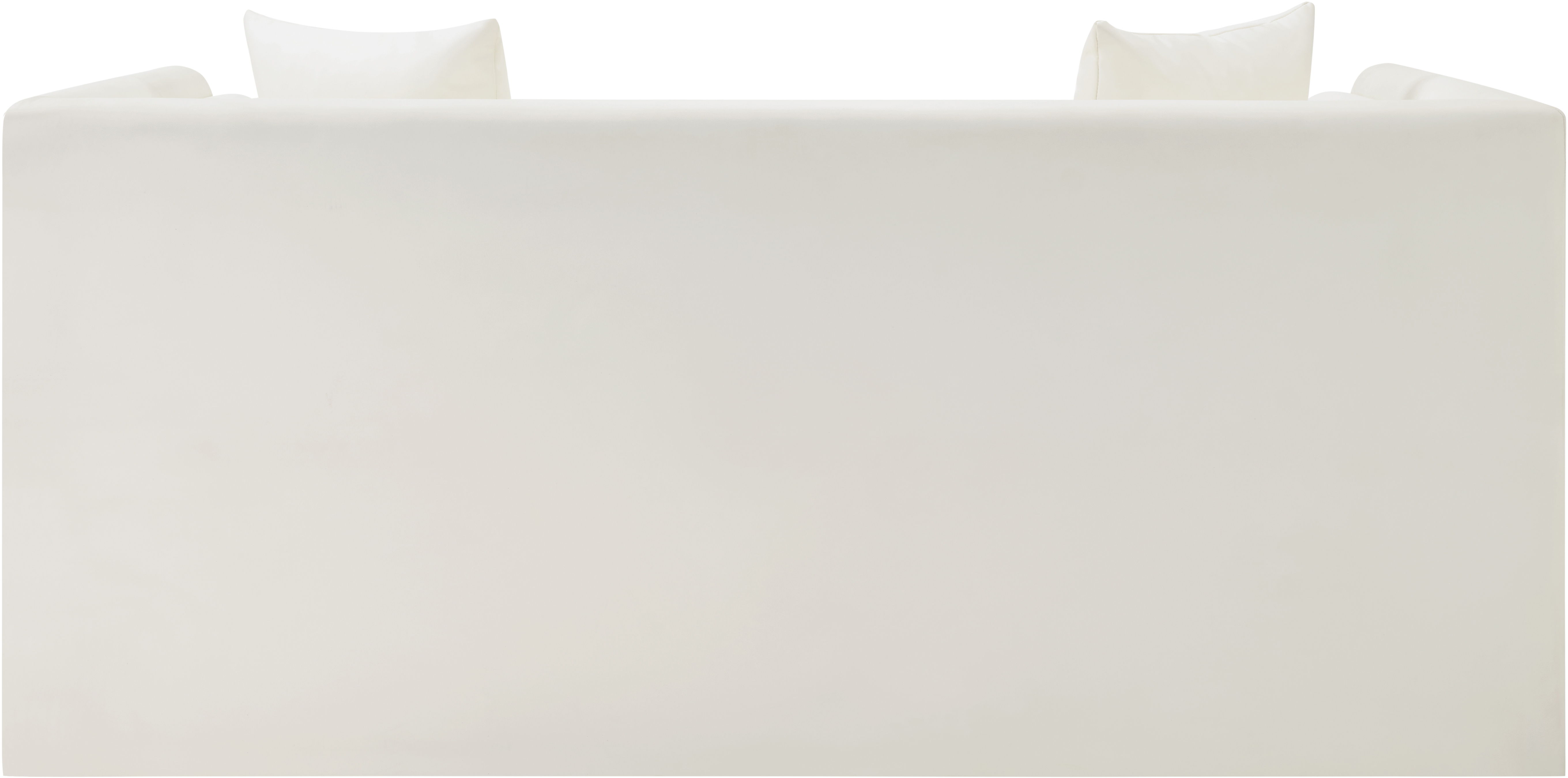 Everett - Vegan Leather 67" Upholstered Loveseat - Cream