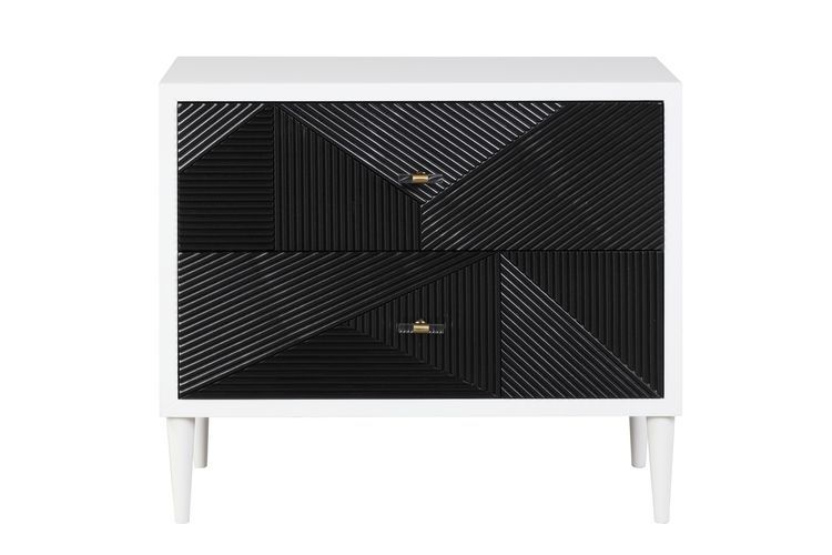 Dubni - Accent Table - White & Black, white, view 7