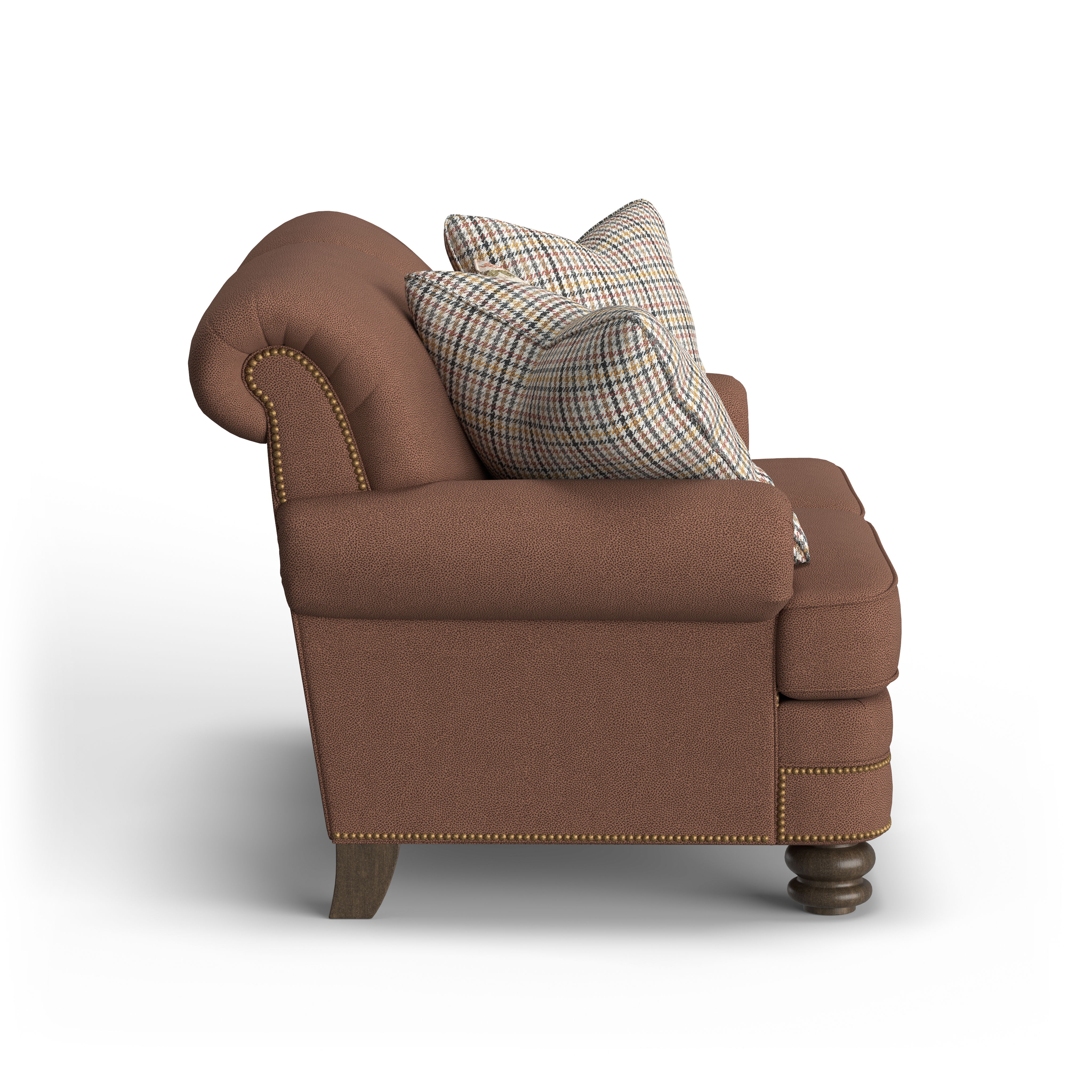Bay Bridge - Fabric Loveseat, Nailhead Trim, light gray, view 8