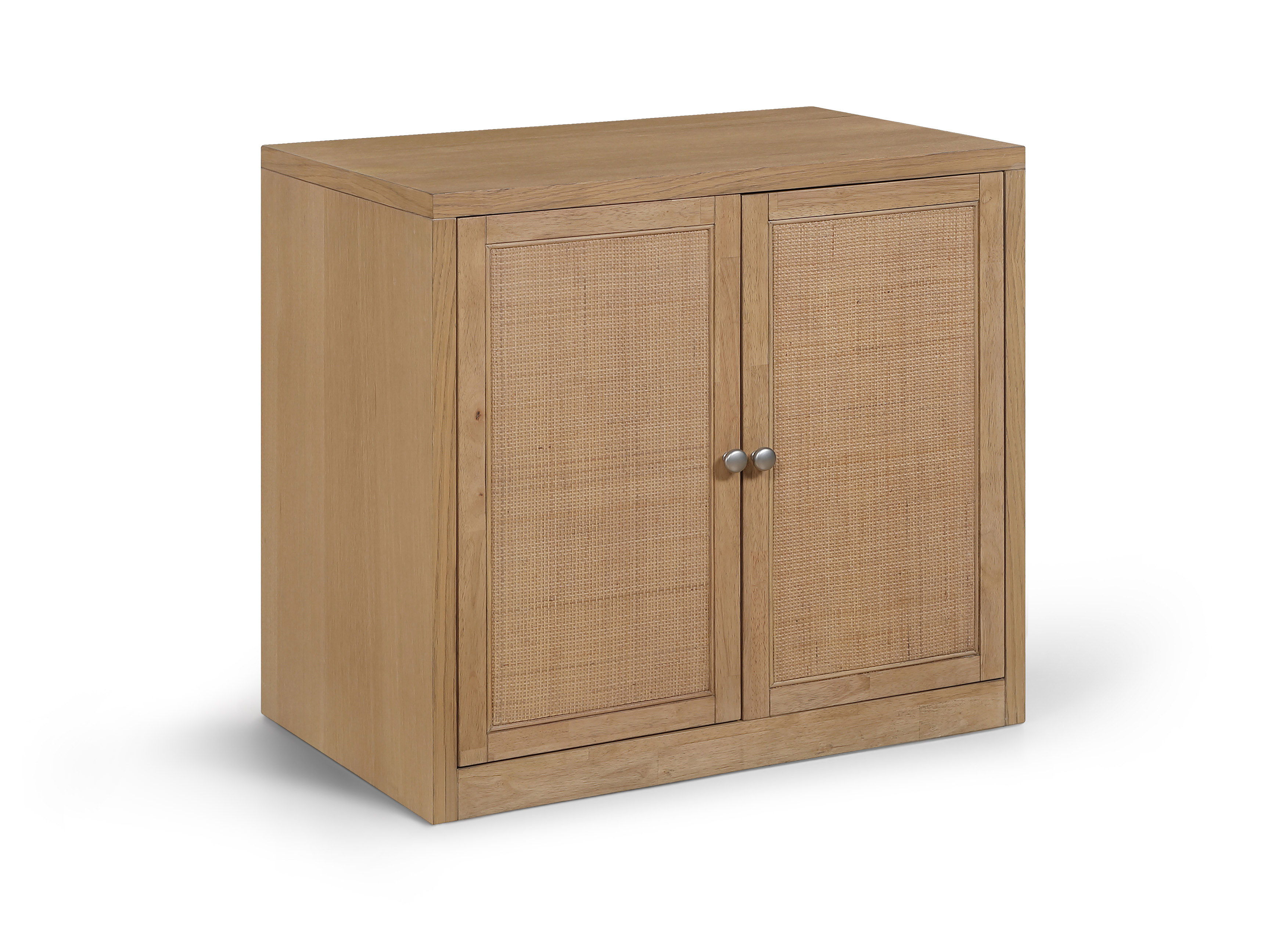 Solid Wood, Oak Veneer And Stainless Steel Sideboard/Buffet