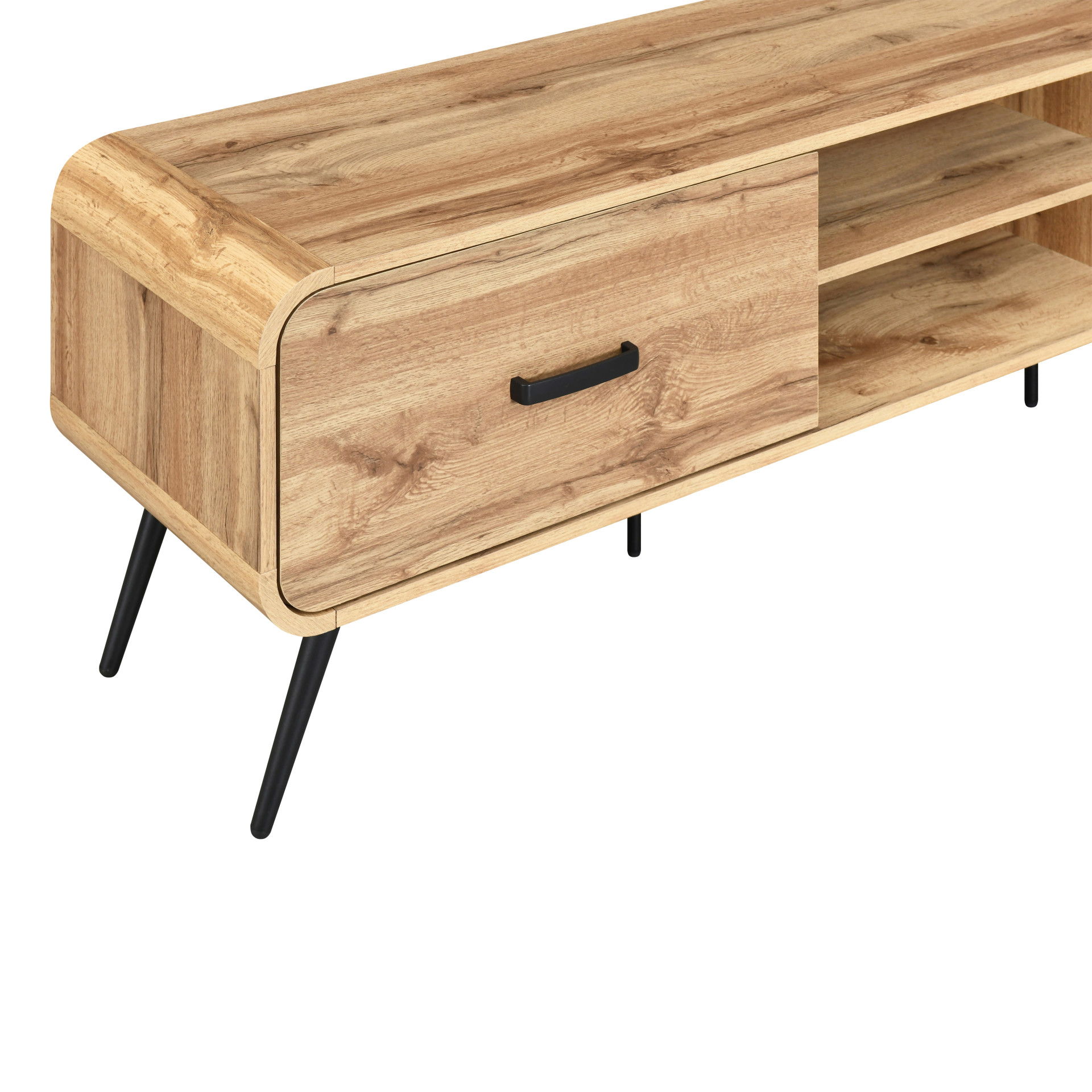 Rowan - 71" Low Profile TV Console - Natural, light brown, view 5