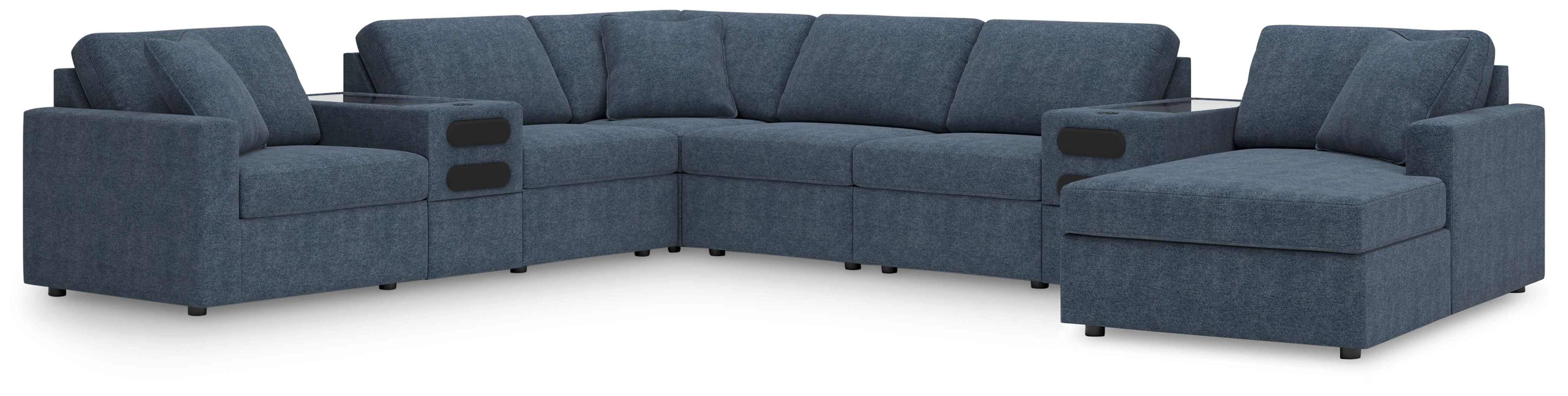 8 Pc · Sectional With Raf Corner Chaise And Audio System Consoles