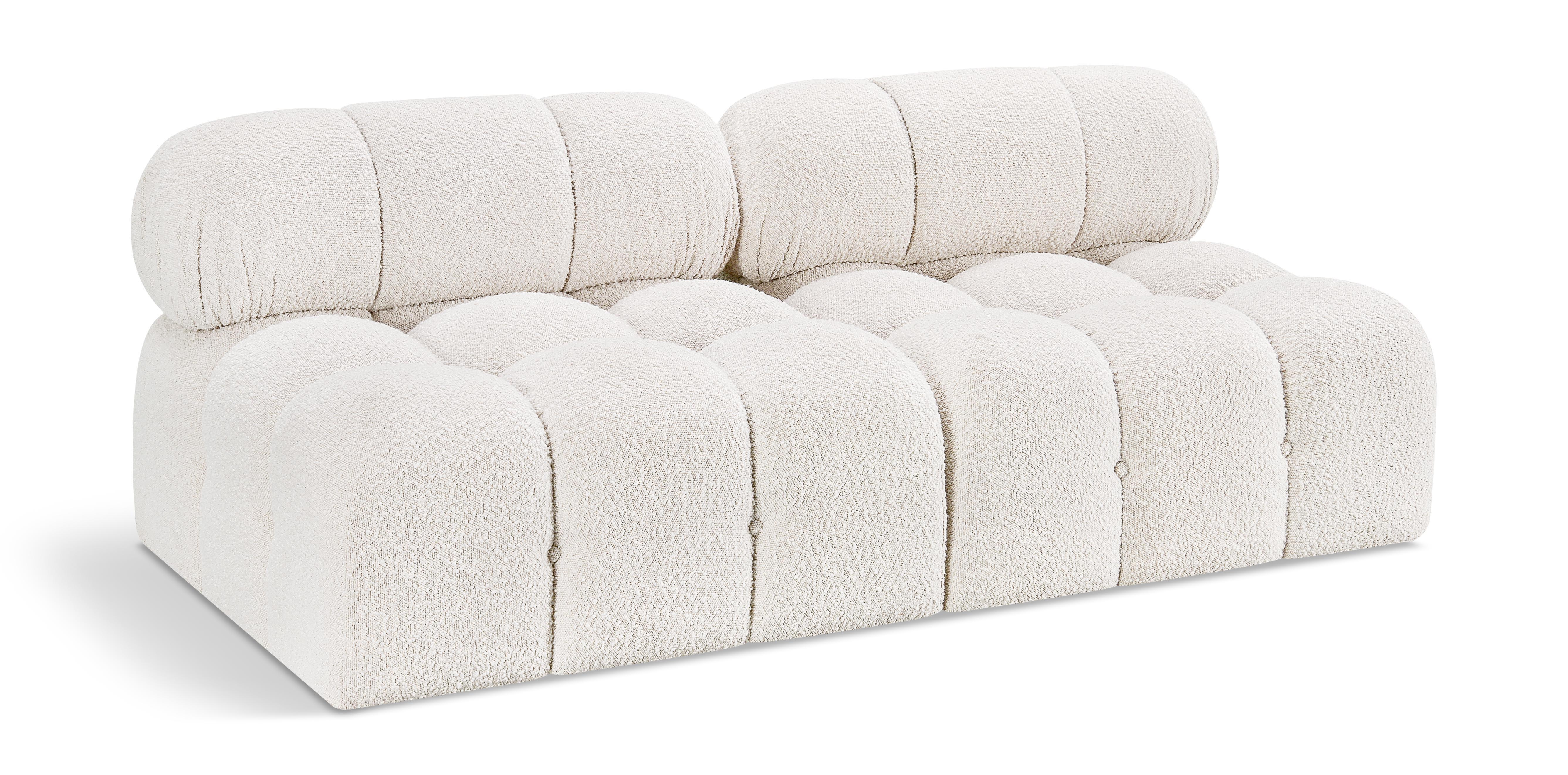 Ames - 2 Seat Modular Armless Sofa - Cream