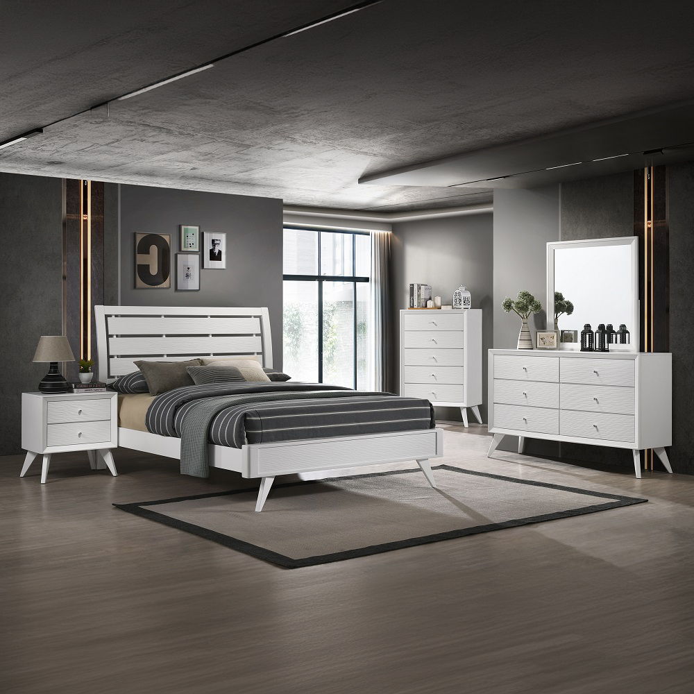 Cerys - Nightstand - White, white