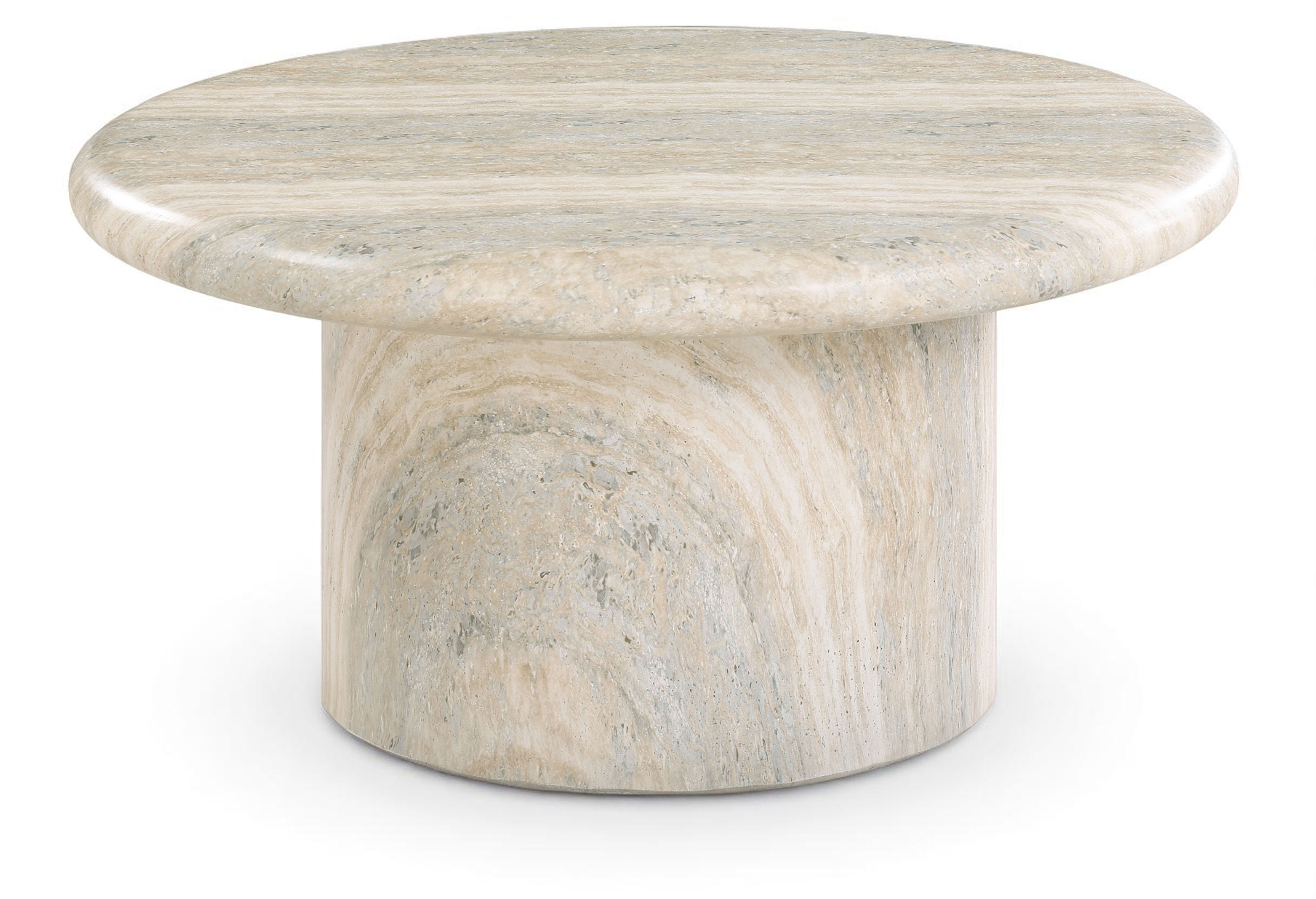 Emara - 12" Concrete And Fiberglass Indoor / Outdoor Coffee Table - Natural