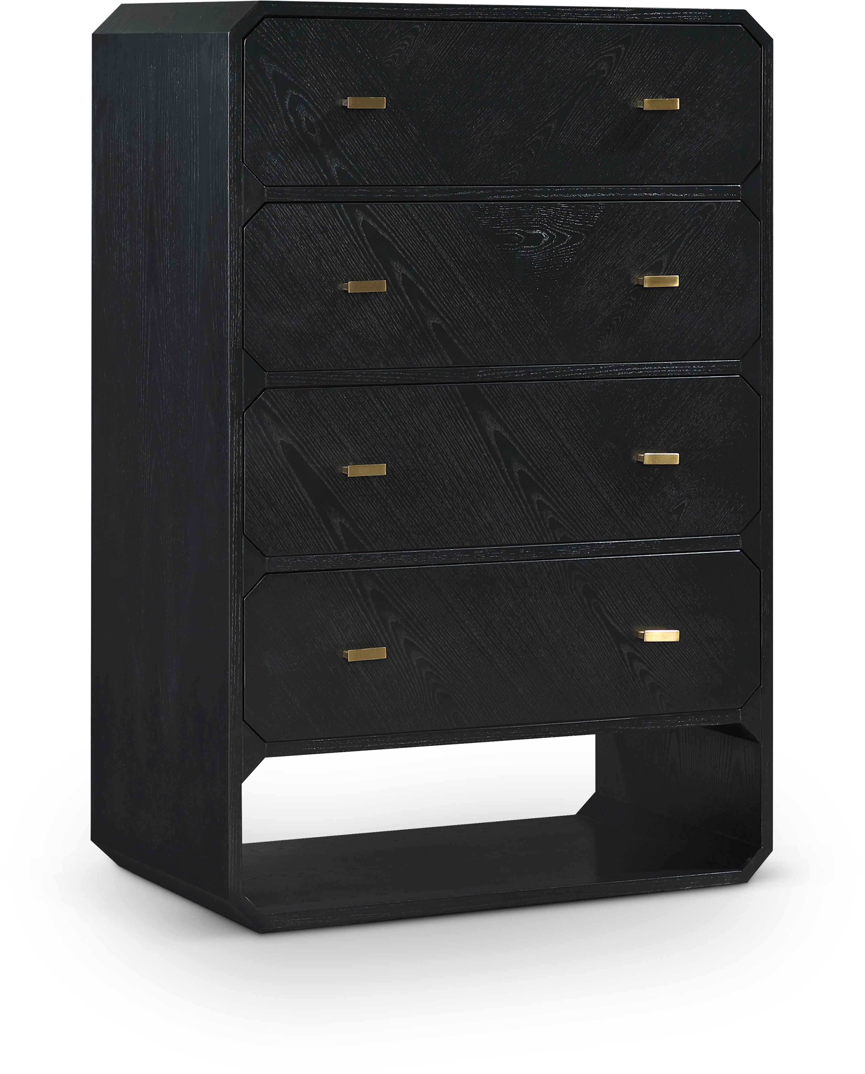 Parker - Ash Veneer Chest - Black